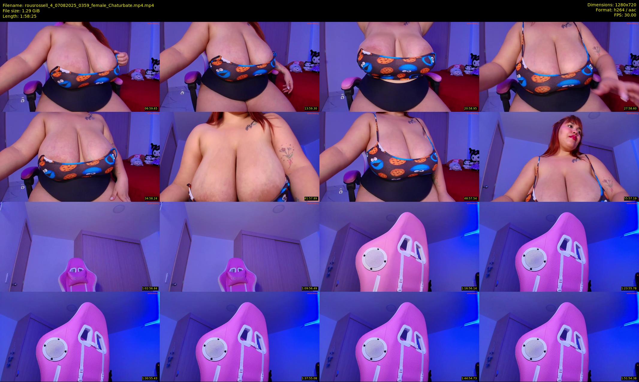 rousrossell_4 — 119 minute Chaturbate female cam show recording, 720p, Aug 7, 2025