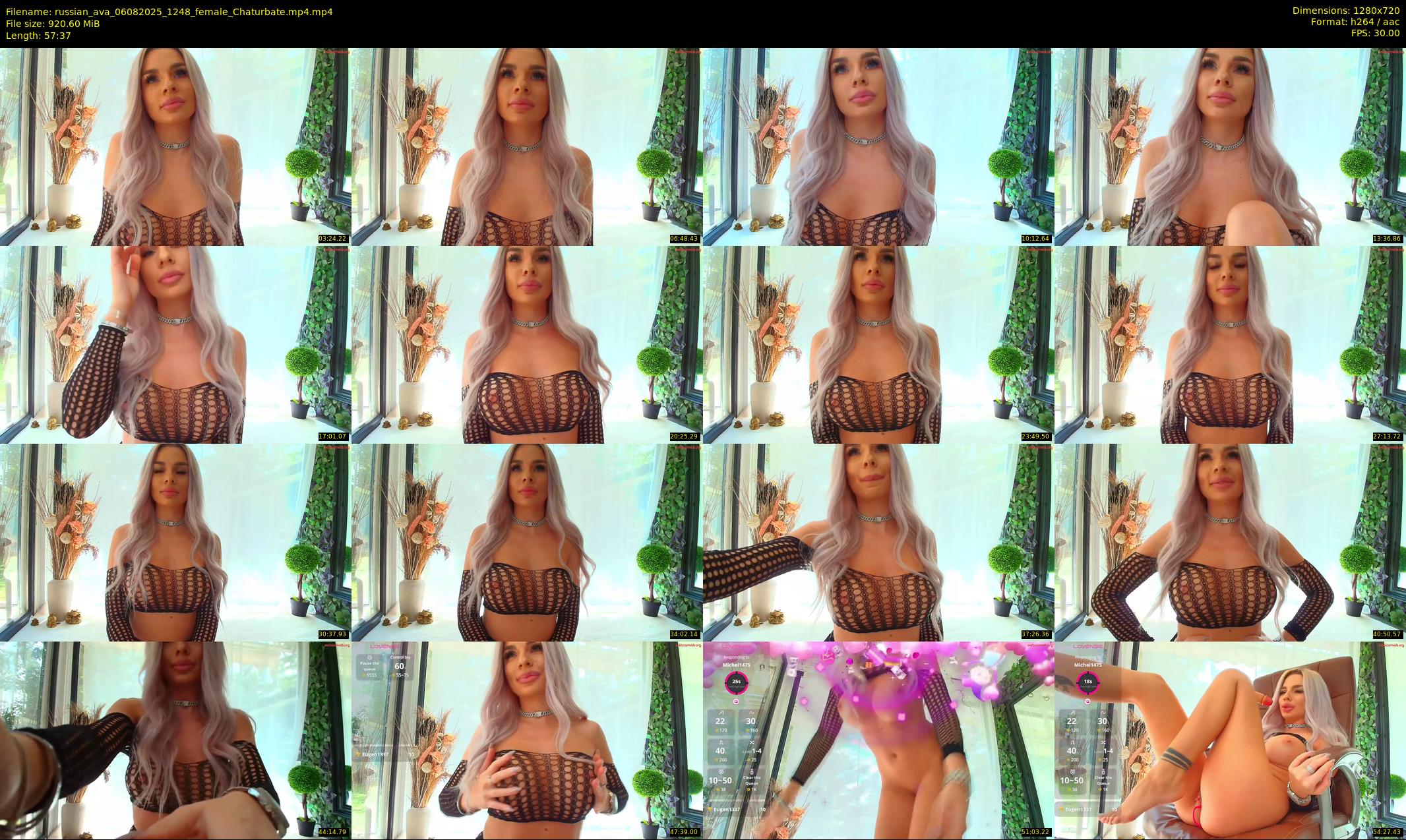 russian_ava — 58 minute Chaturbate female cam show recording, 720p, Aug 6, 2025