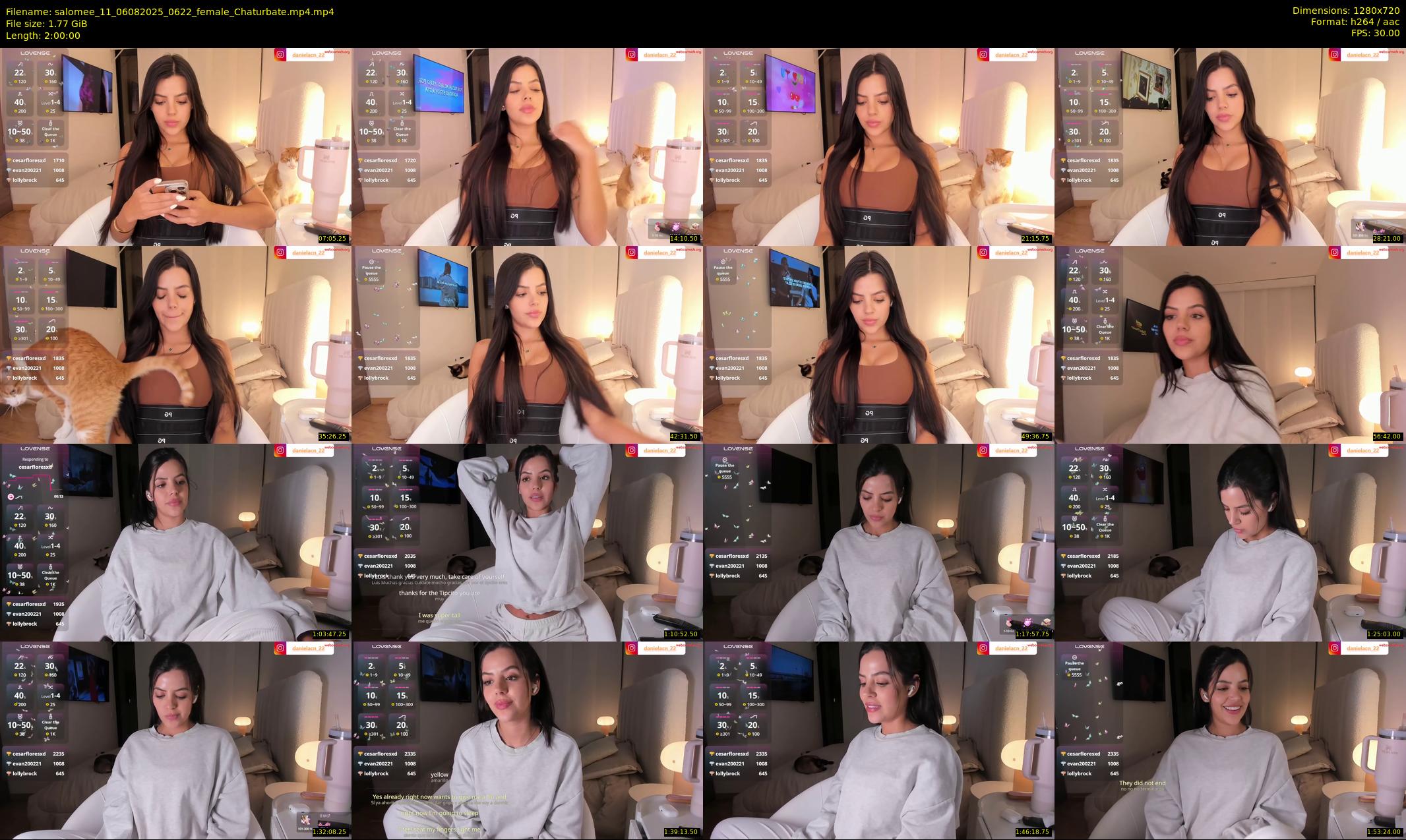 salomee_11 — 120 minute Chaturbate female cam show recording, 720p, Aug 6, 2025