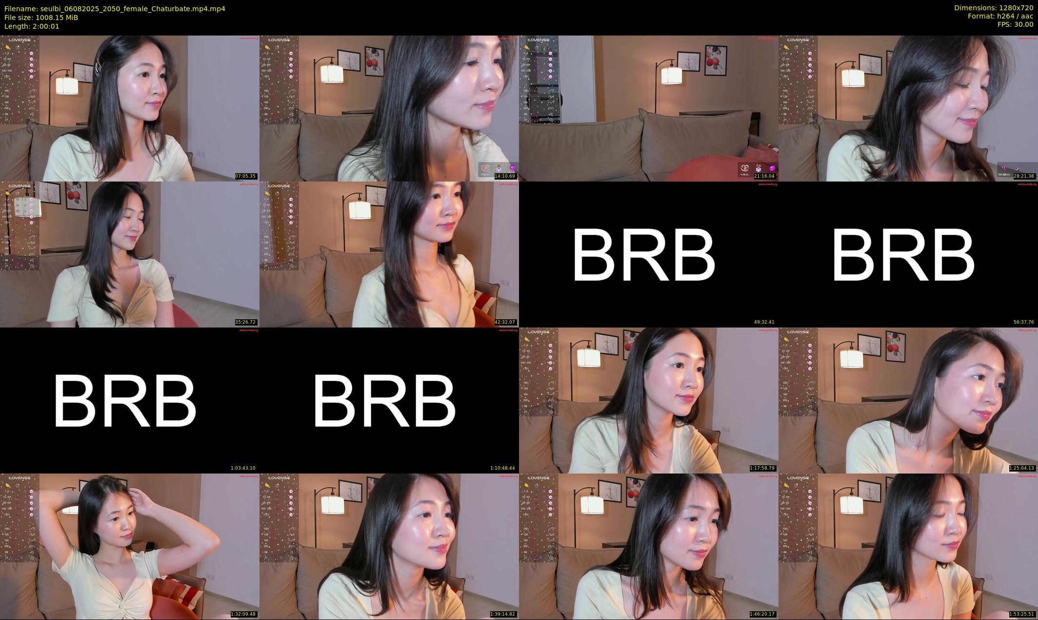 seulbi — 121 minute Chaturbate female cam show recording, 720p, Aug 6, 2025