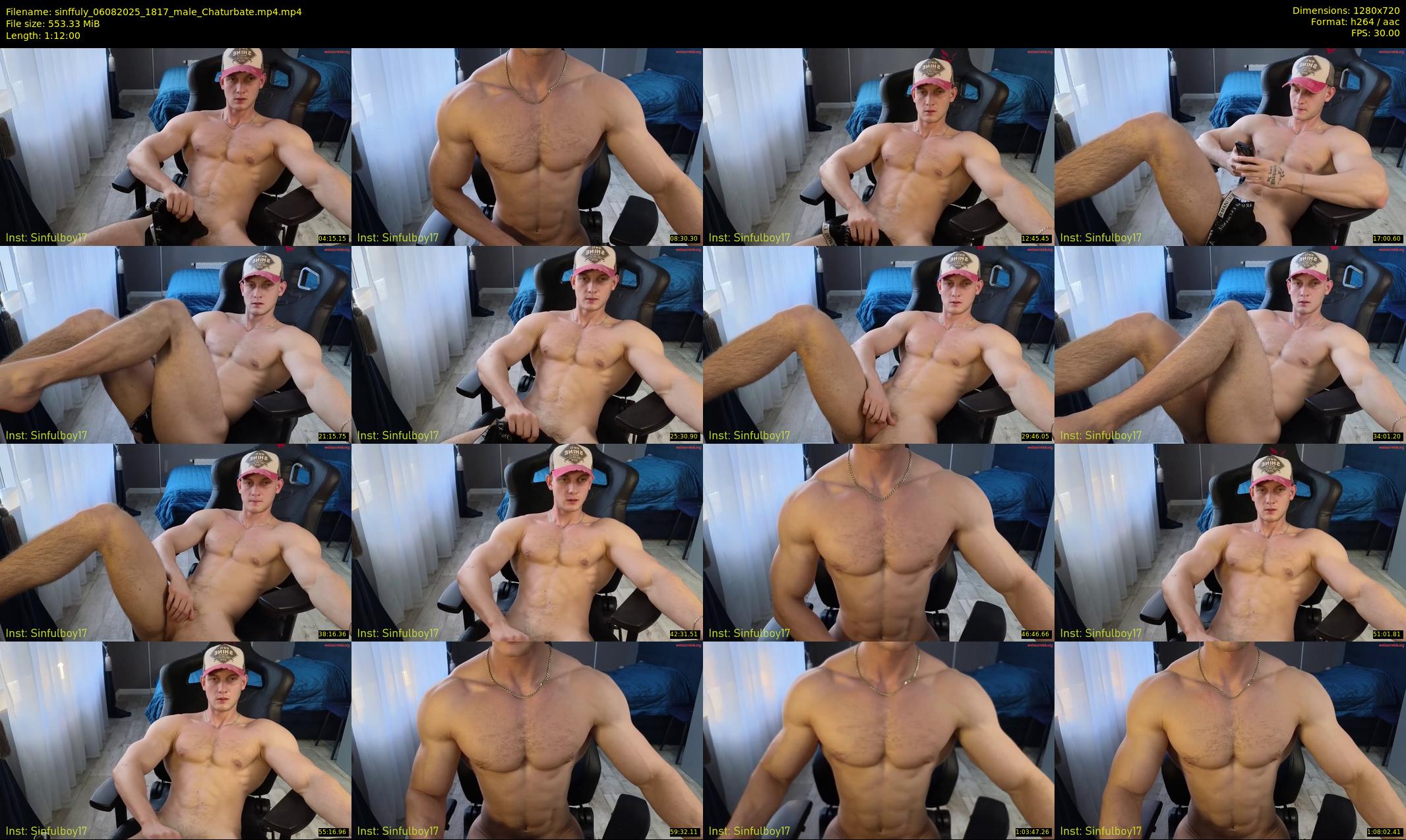 sinffuly — 72 minute Chaturbate male cam show recording, 720p, Aug 6, 2025