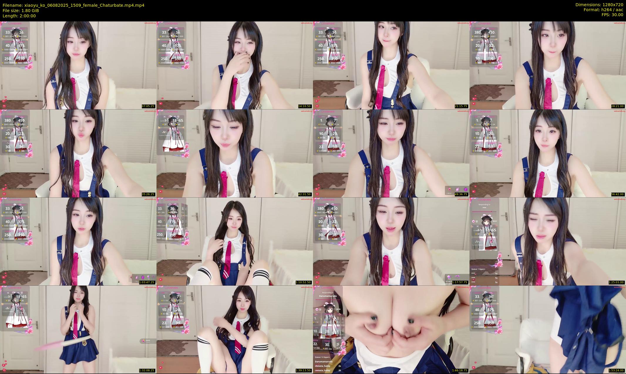 xiaoyu_ko — 120 minute Chaturbate female cam show recording, 720p, Aug 6, 2025