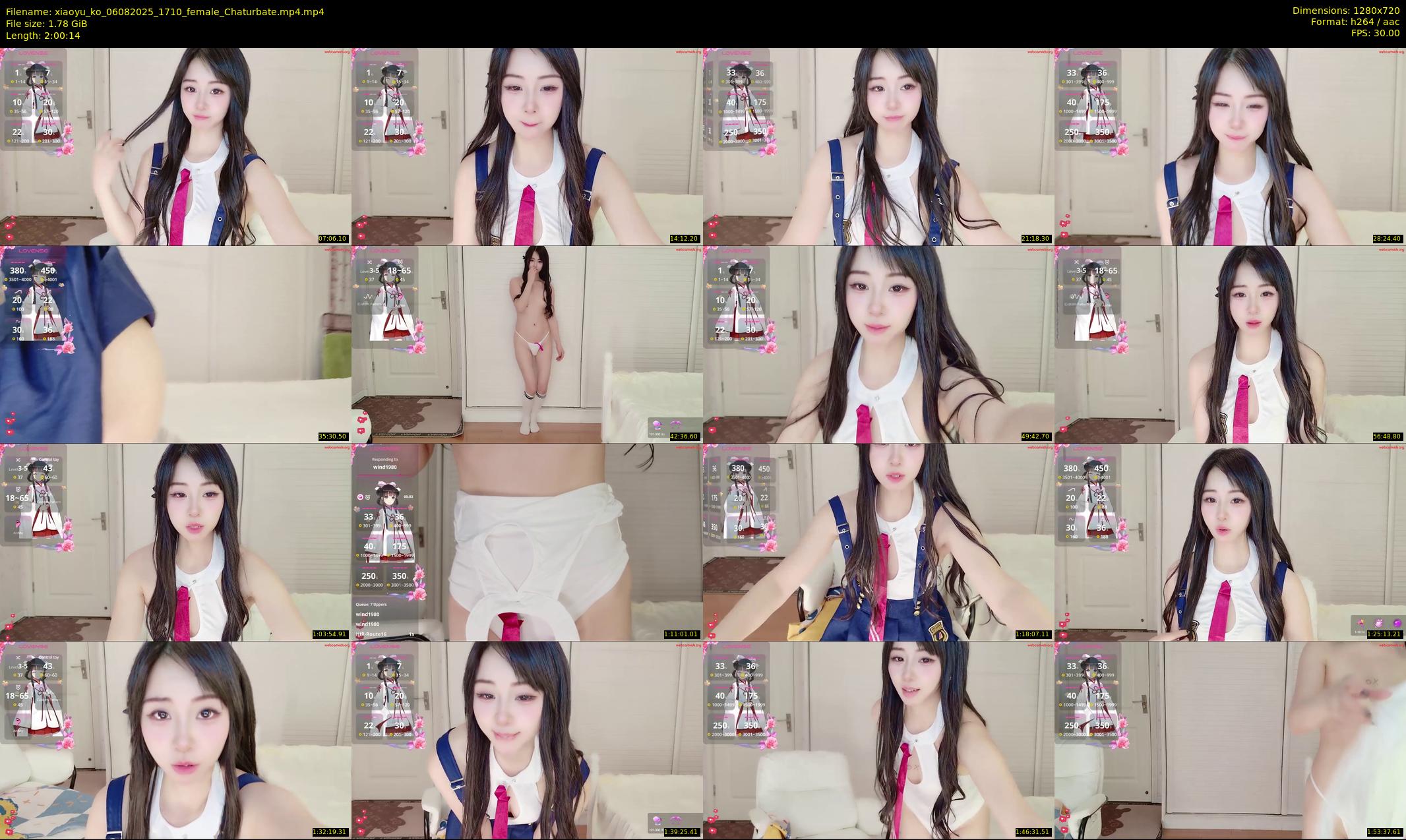 xiaoyu_ko — 121 minute Chaturbate female cam show recording, 720p, Aug 6, 2025