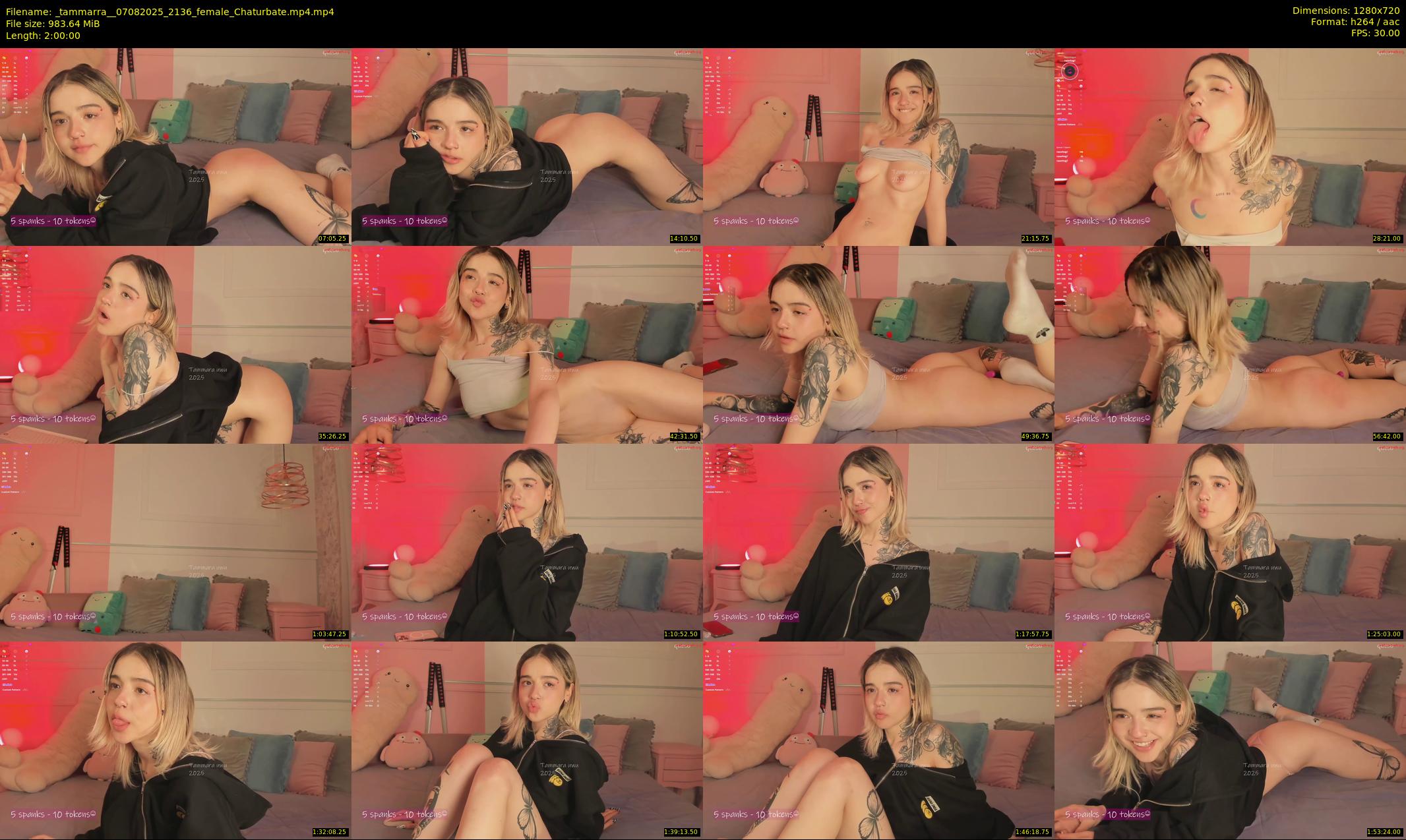 _tammarra_ — 120 minute Chaturbate female cam show recording, 720p, Aug 7, 2025