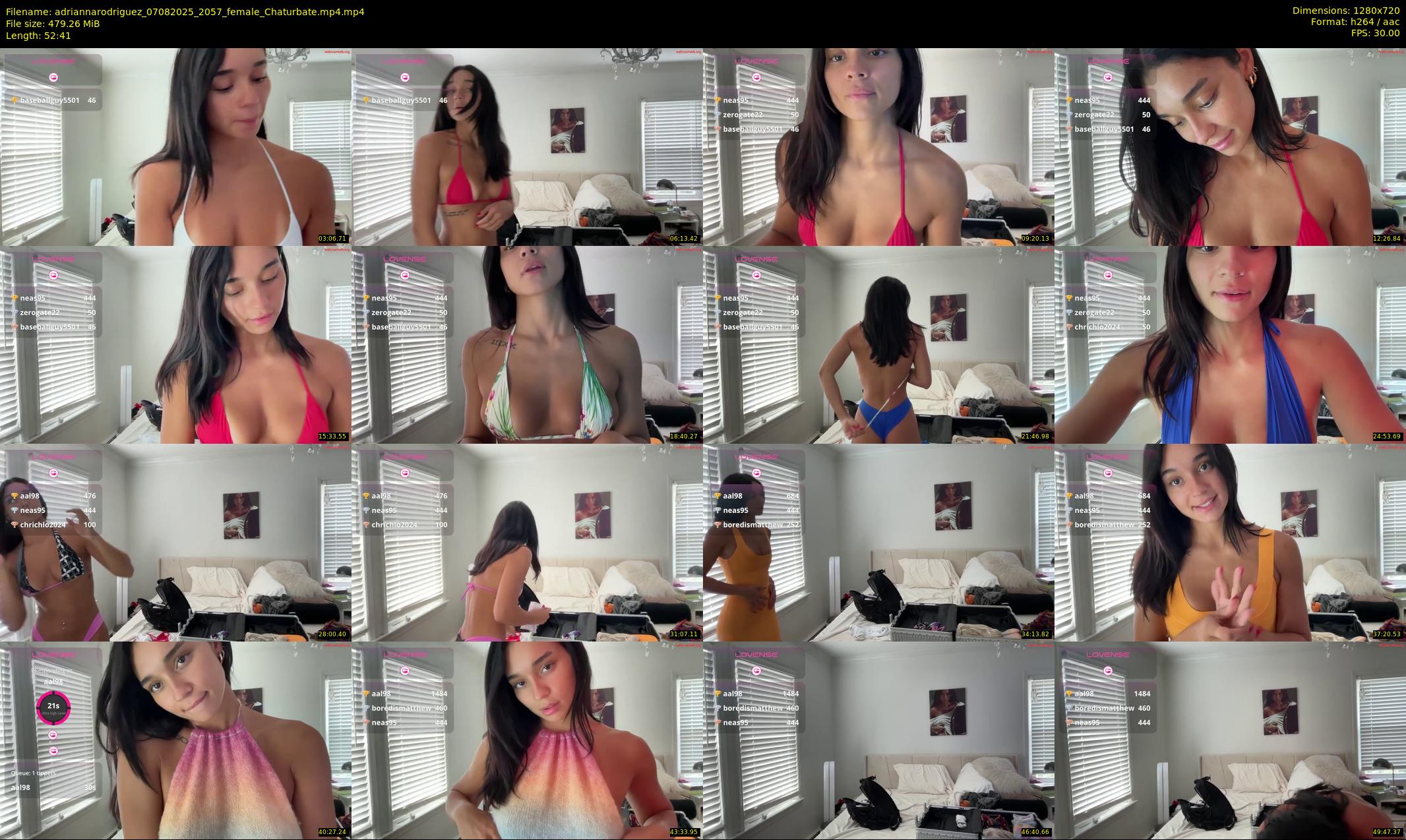 adriannarodriguez — 53 minute Chaturbate female cam show recording, 720p, Aug 7, 2025