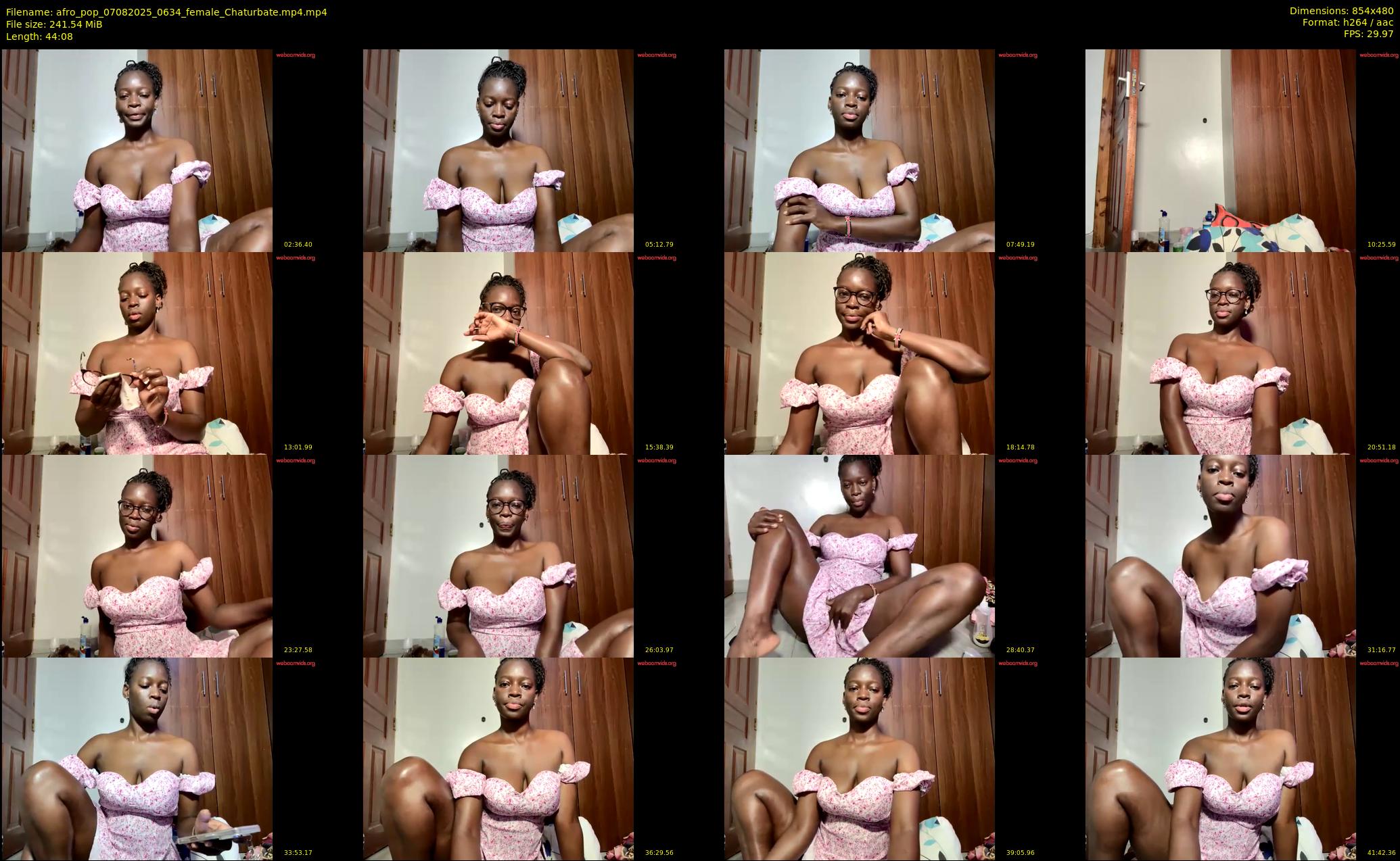 afro_pop — 45 minute Chaturbate female cam show recording, 480p, Aug 7, 2025