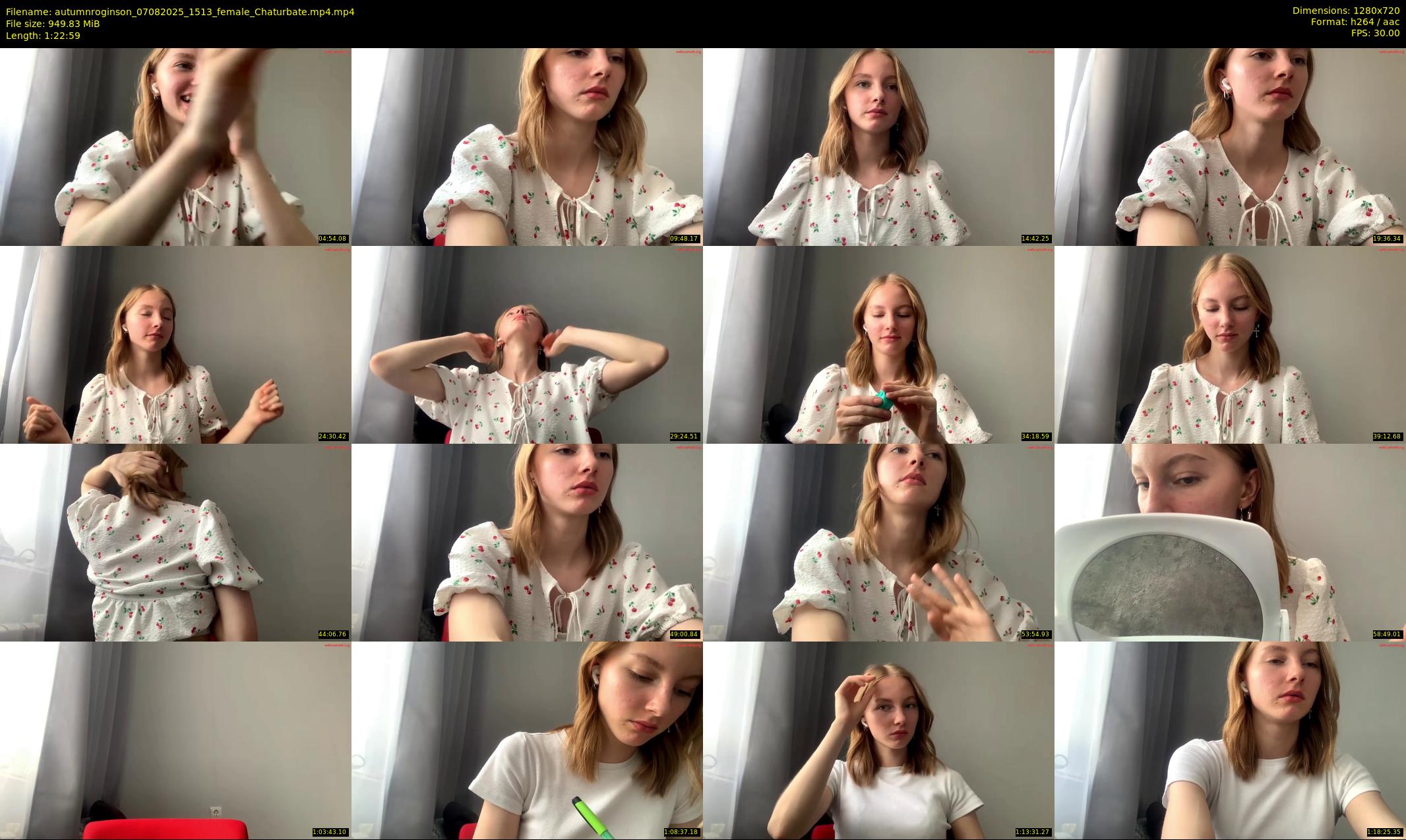 autumnroginson — 83 minute Chaturbate female cam show recording, 720p, Aug 7, 2025