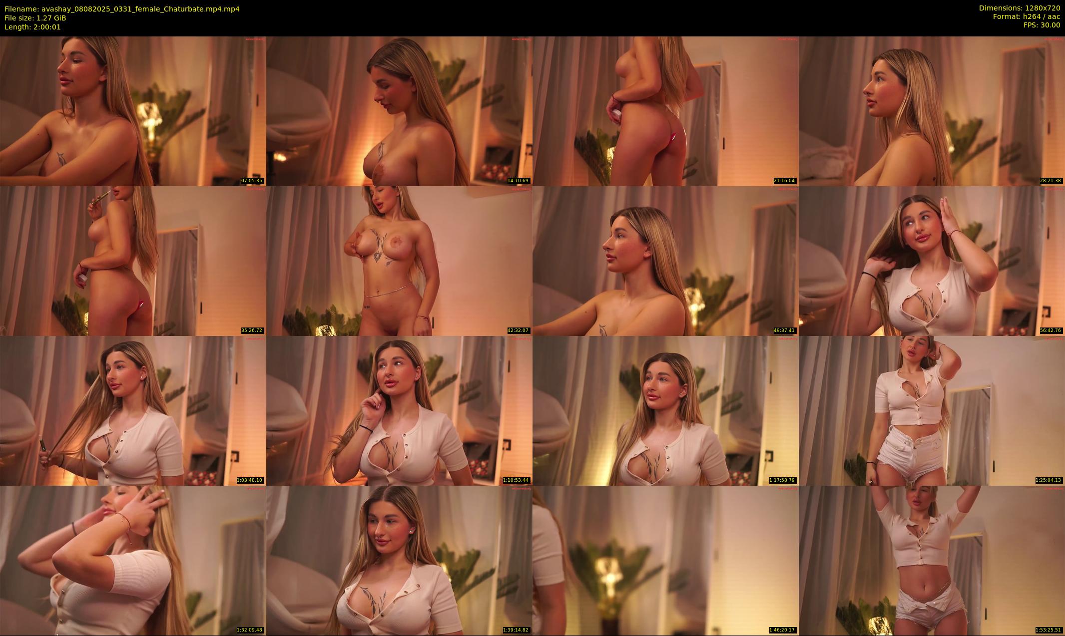 avashay — 121 minute Chaturbate female cam show recording, 720p, Aug 8, 2025