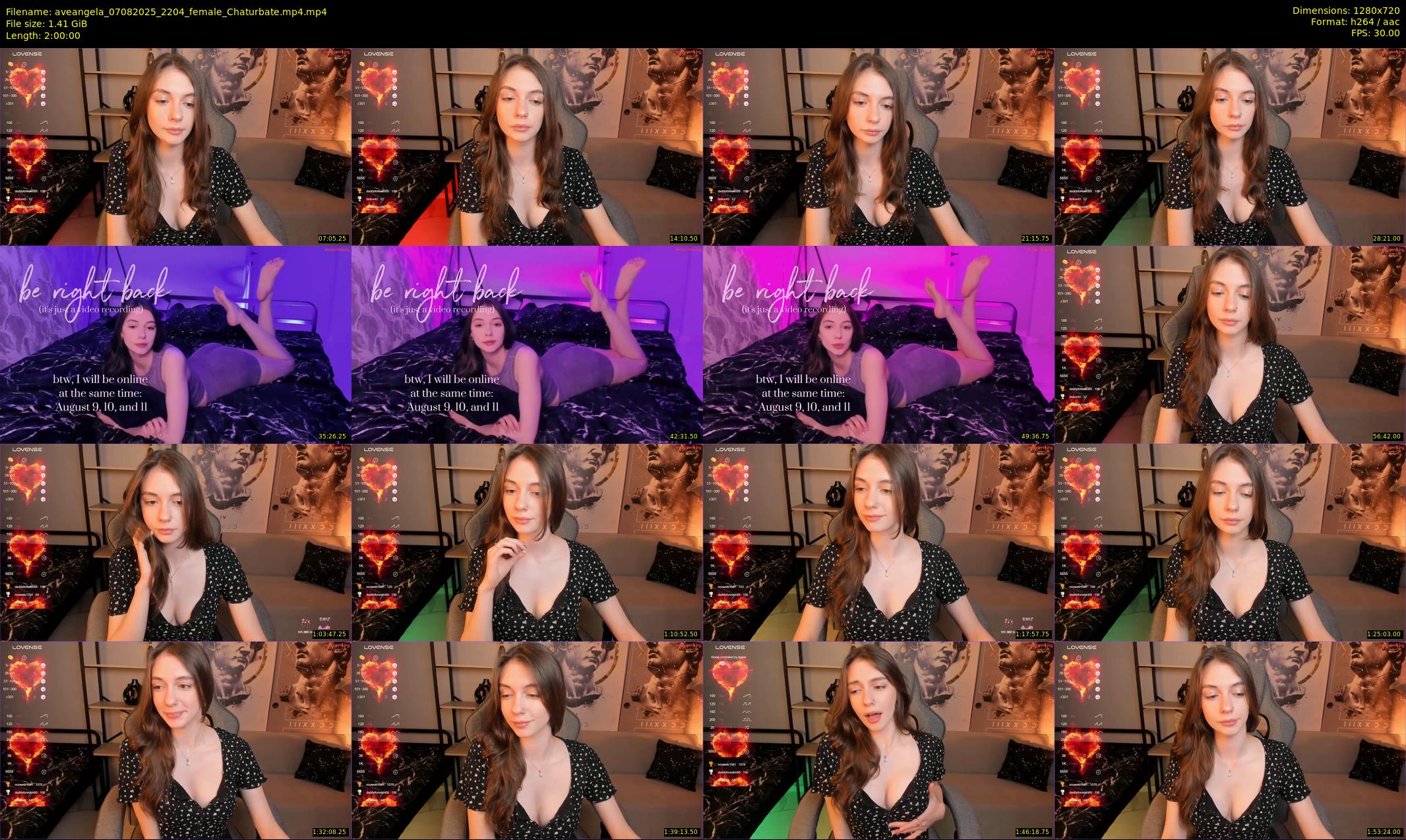 aveangela — 120 minute Chaturbate couple cam show recording, 720p, Aug 7, 2025