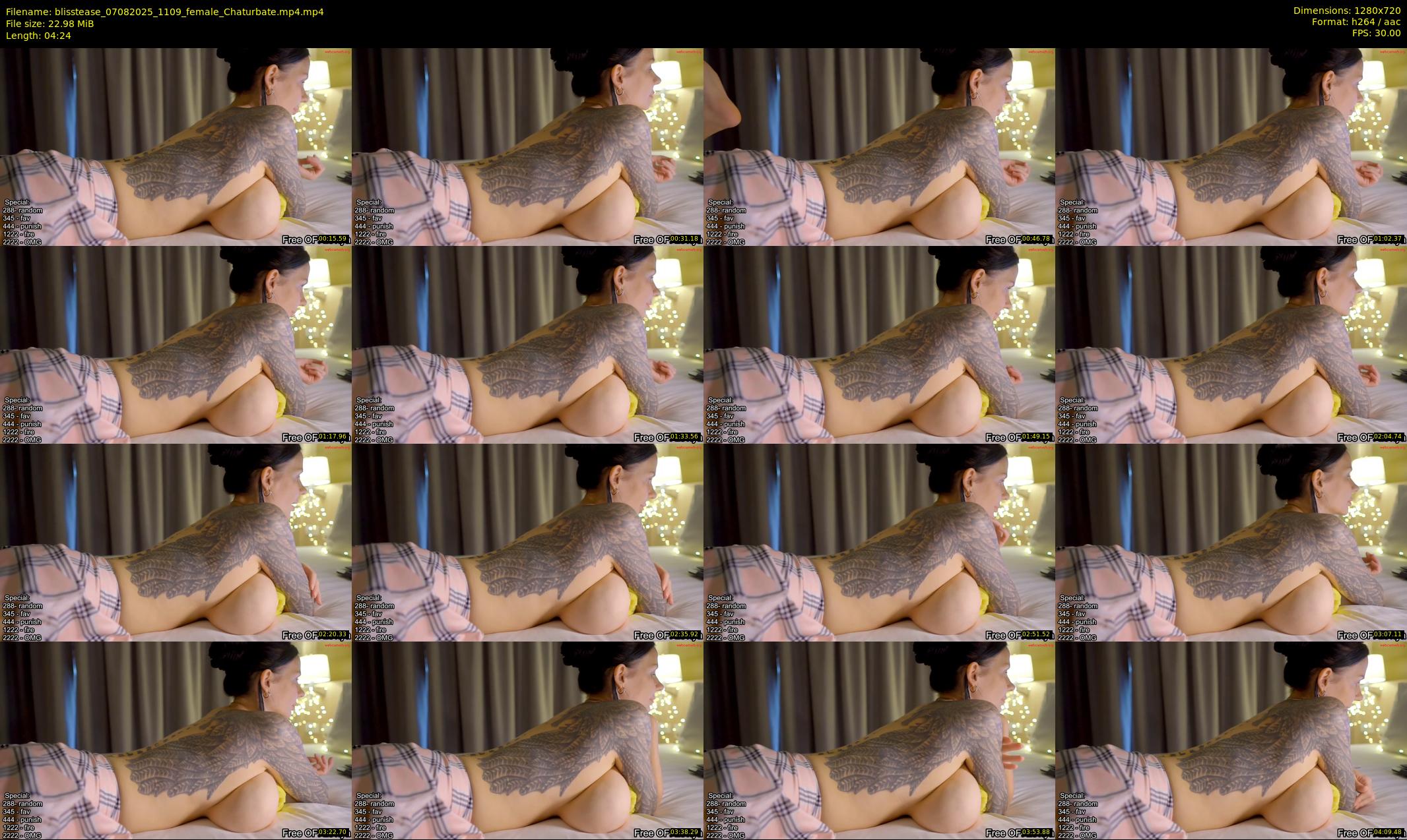 blisstease — 5 minute Chaturbate female cam show recording, 720p, Aug 7, 2025