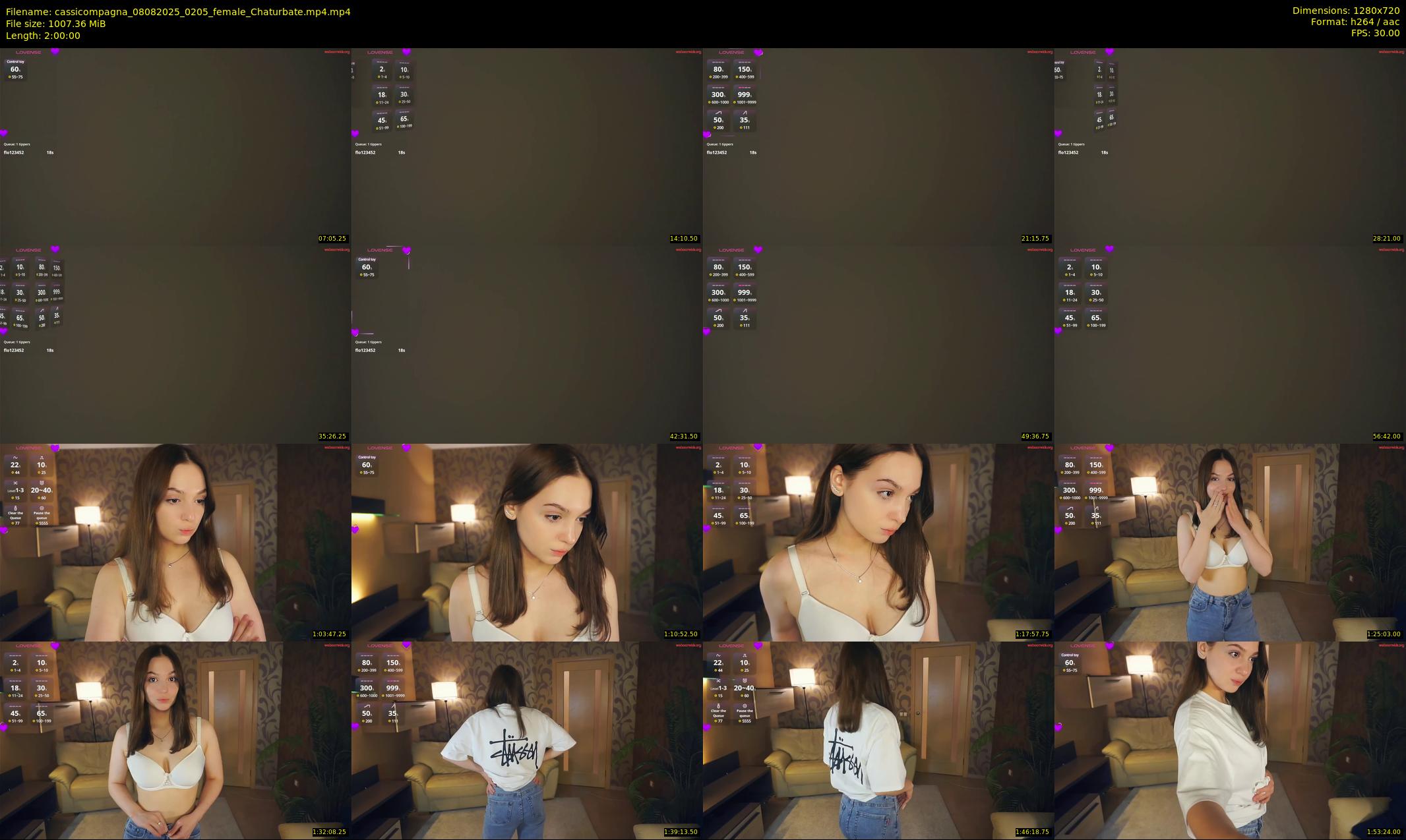 cassicompagna — 120 minute Chaturbate female cam show recording, 720p, Aug 8, 2025
