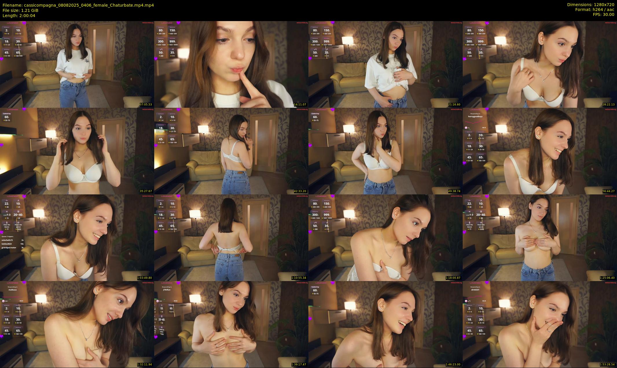 cassicompagna — 121 minute Chaturbate female cam show recording, 720p, Aug 8, 2025