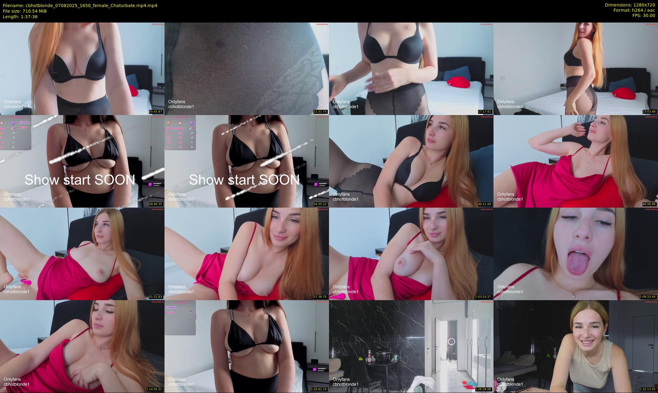 cbhotblonde — 98 minute Chaturbate female cam show recording, 720p, Aug 7, 2025