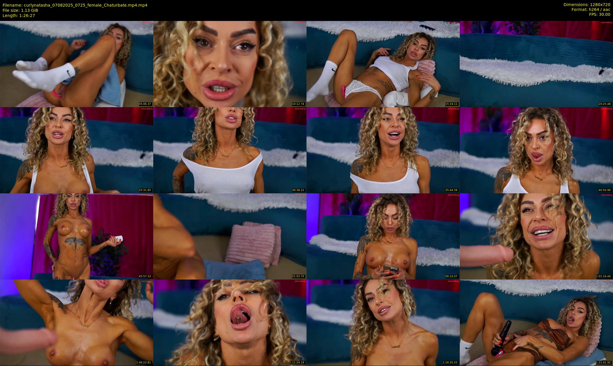 curlynatasha — 87 minute Chaturbate female cam show recording, 720p, Aug 7, 2025