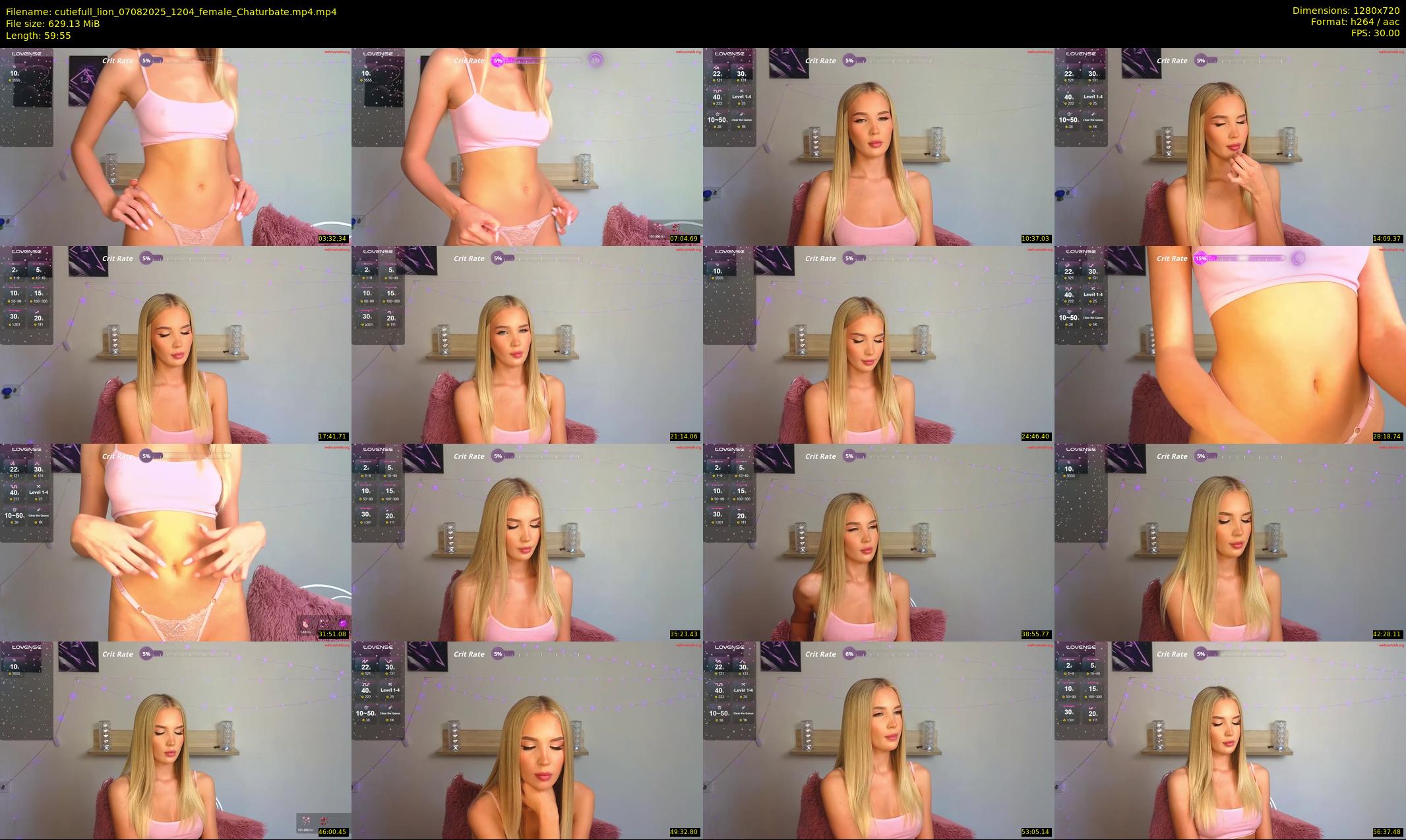 cutiefull_lion — 60 minute Chaturbate female cam show recording, 720p, Aug 7, 2025