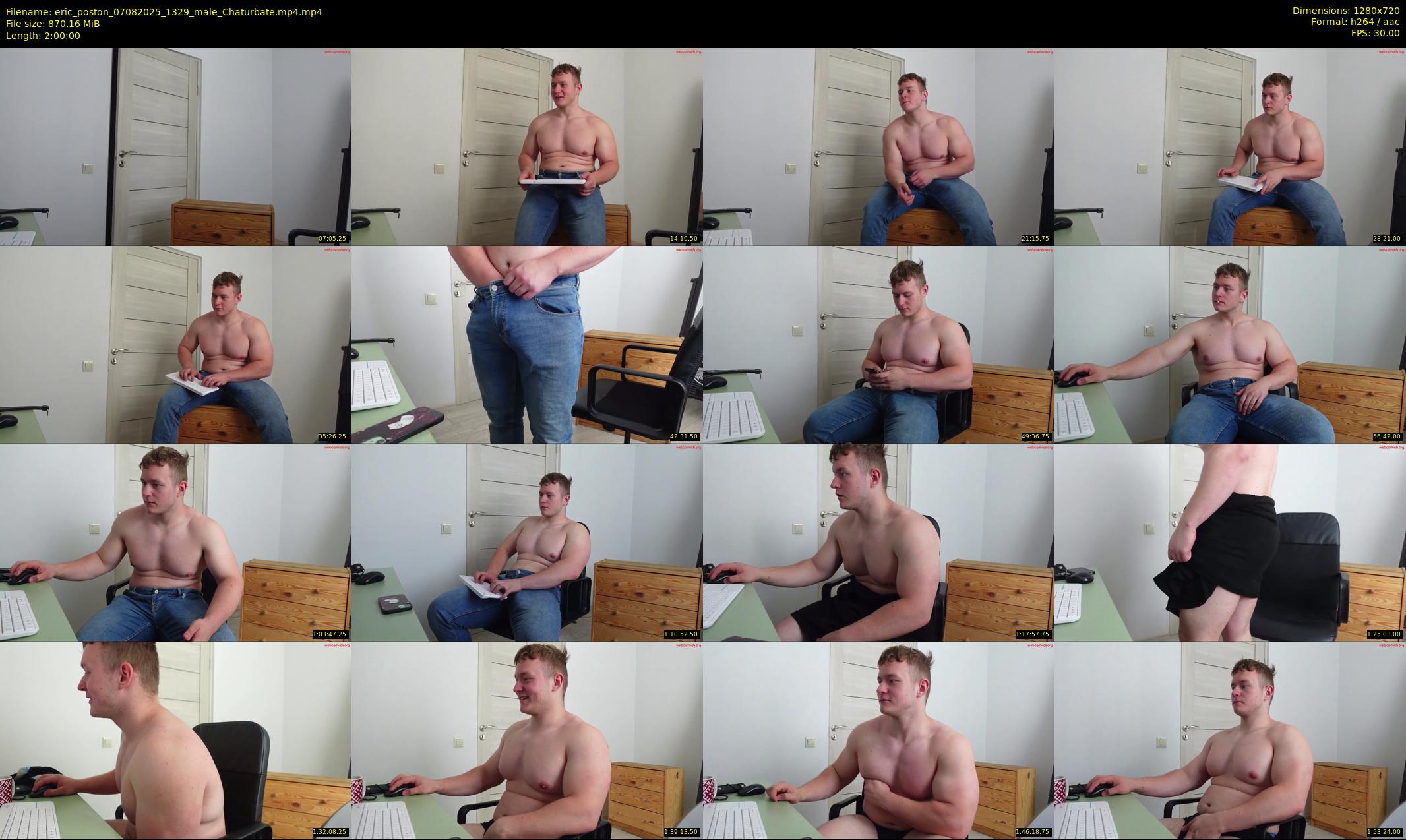 eric_poston — 120 minute Chaturbate male cam show recording, 720p, Aug 7, 2025