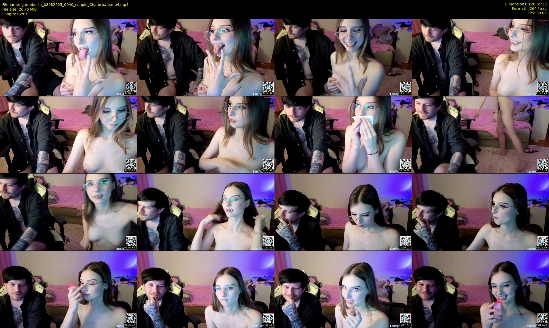 gamebelka — 3 minute Chaturbate couple cam show recording, 720p, Aug 8, 2025
