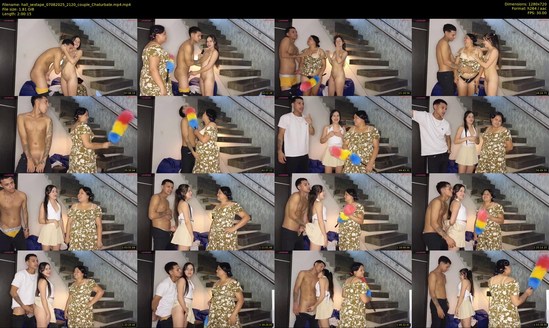 hall_sextape — 121 minute Chaturbate couple cam show recording, 720p, Aug 7, 2025