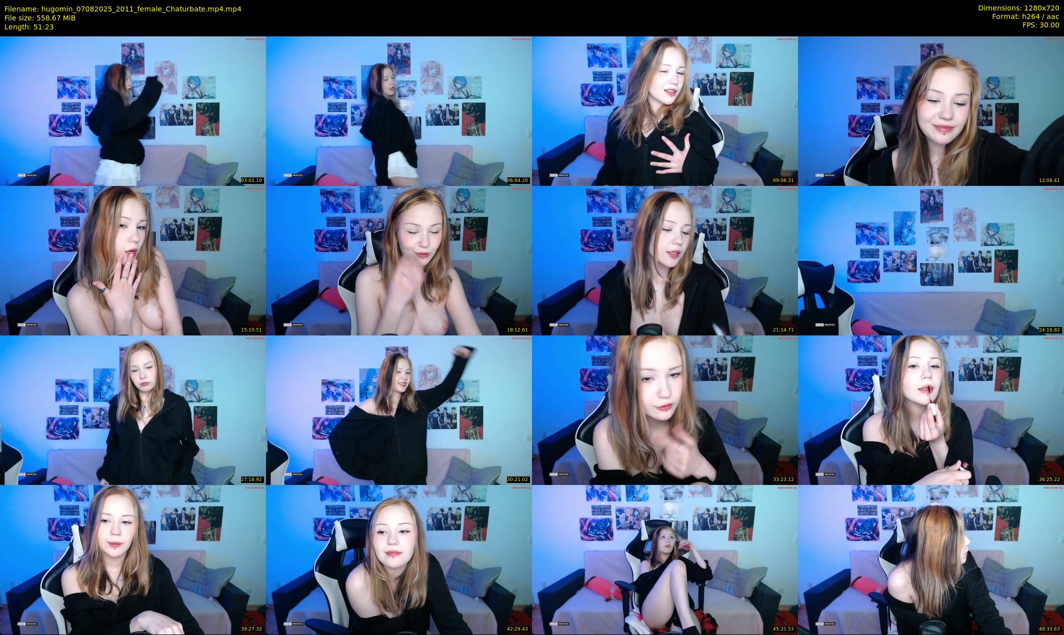 hugomin — 52 minute Chaturbate female cam show recording, 720p, Aug 7, 2025