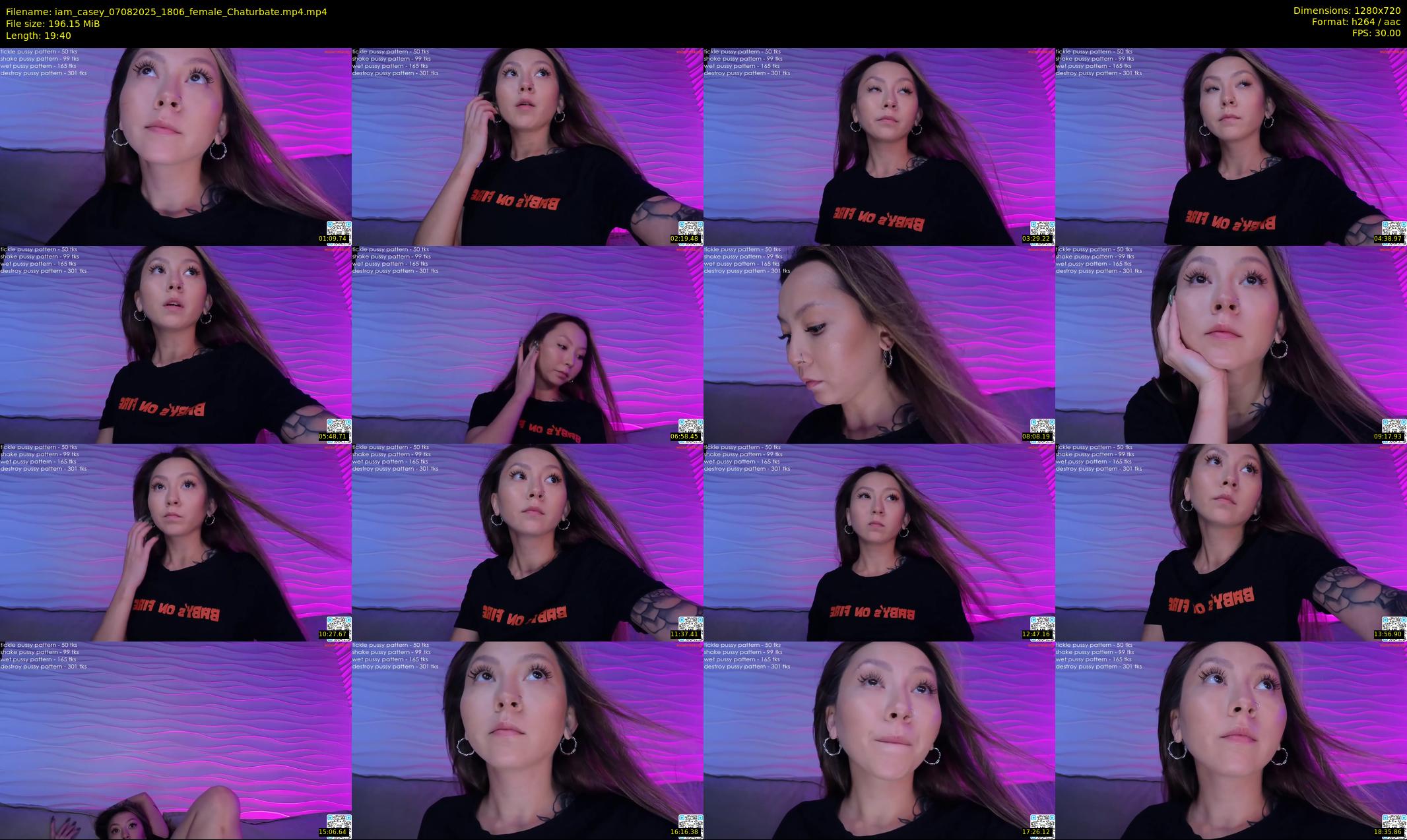 iam_casey — 20 minute Chaturbate female cam show recording, 720p, Aug 7, 2025
