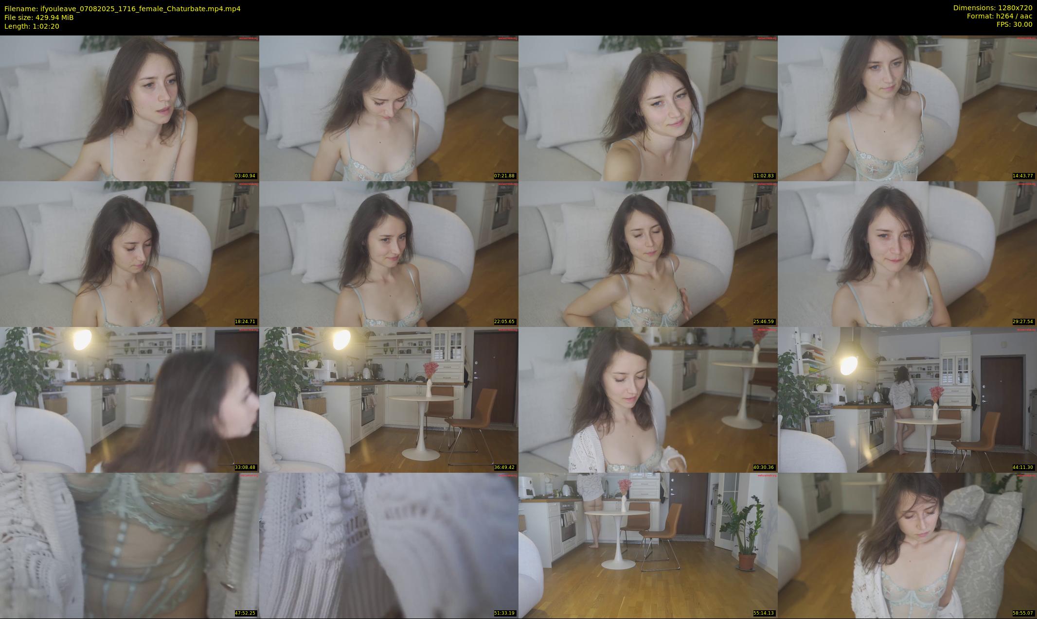 ifyouleave — 63 minute Chaturbate female cam show recording, 720p, Aug 7, 2025