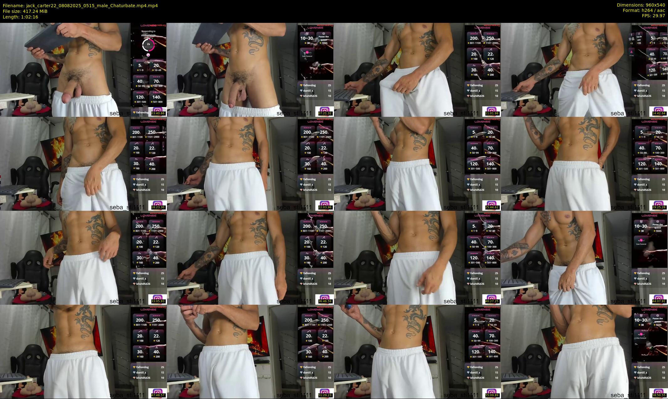 jack_carter22 — 63 minute Chaturbate male cam show recording, 480p, Aug 8, 2025