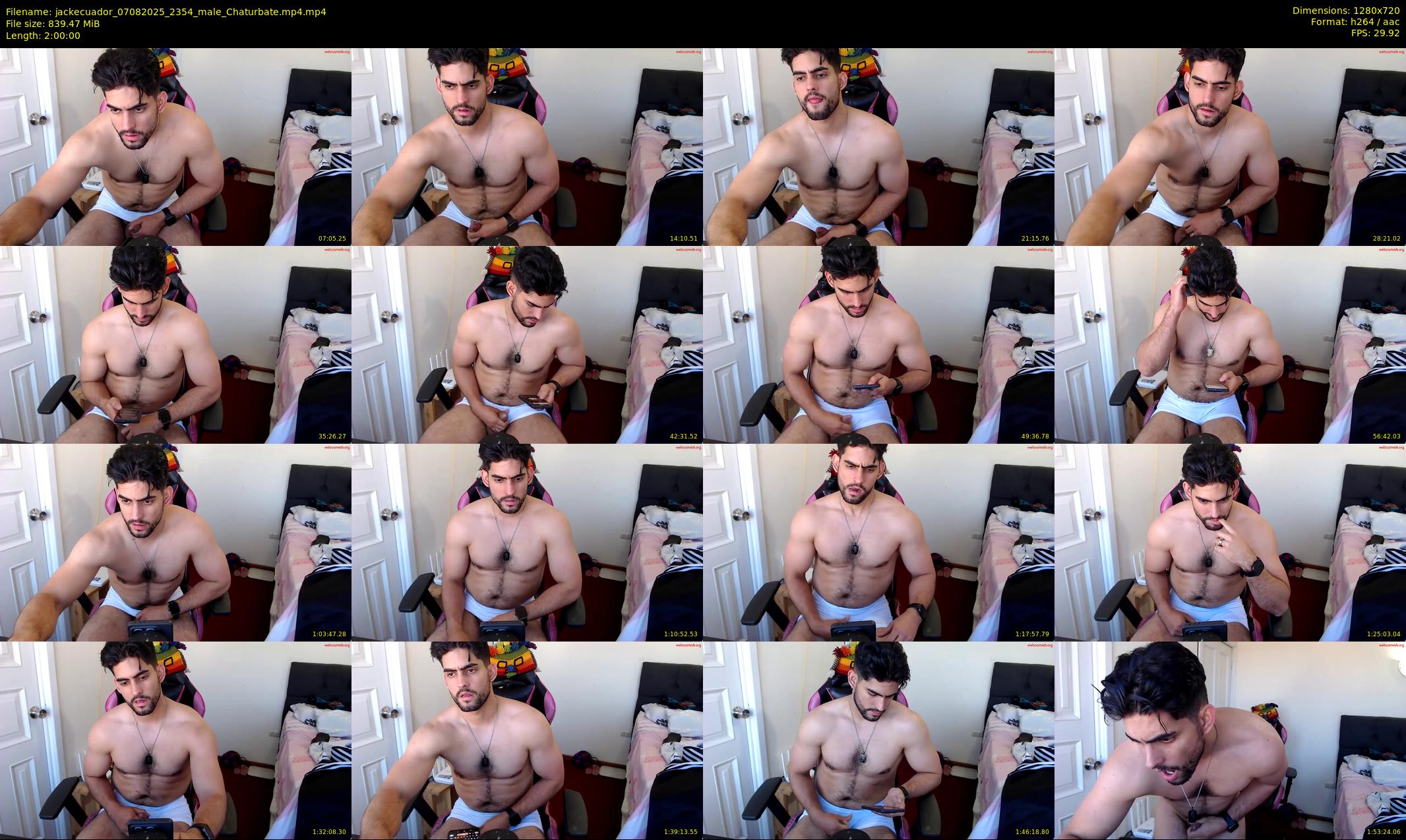 jackecuador — 120 minute Chaturbate male cam show recording, 720p, Aug 7, 2025