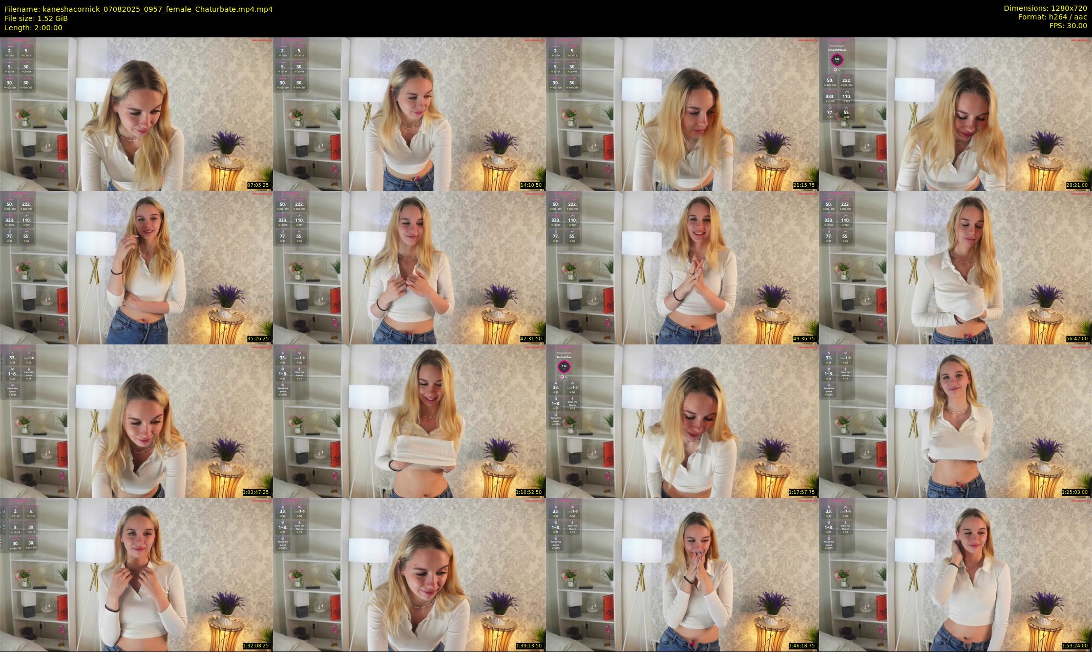 kaneshacornick — 120 minute Chaturbate female cam show recording, 720p, Aug 7, 2025
