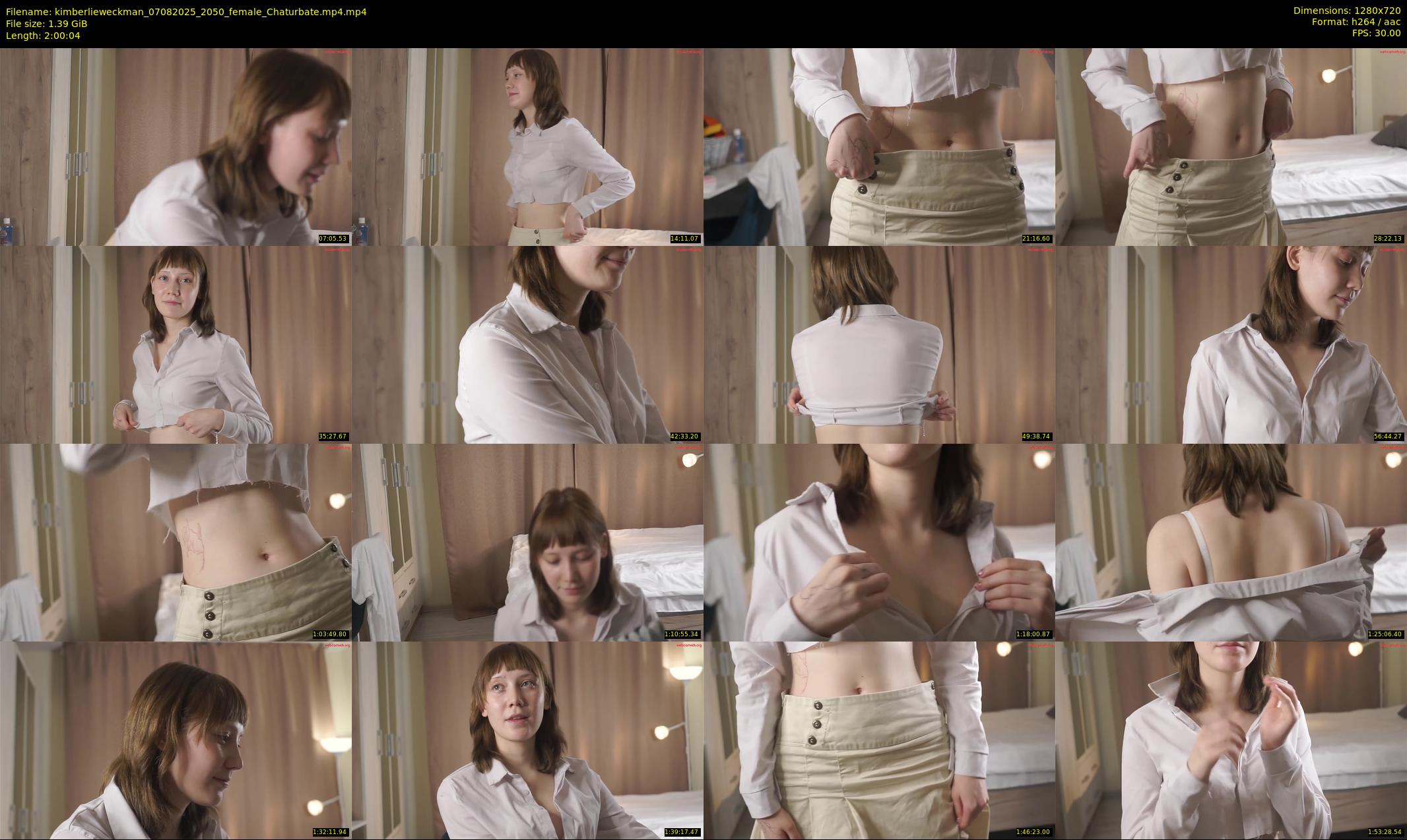 kimberlieweckman — 121 minute Chaturbate female cam show recording, 720p, Aug 7, 2025