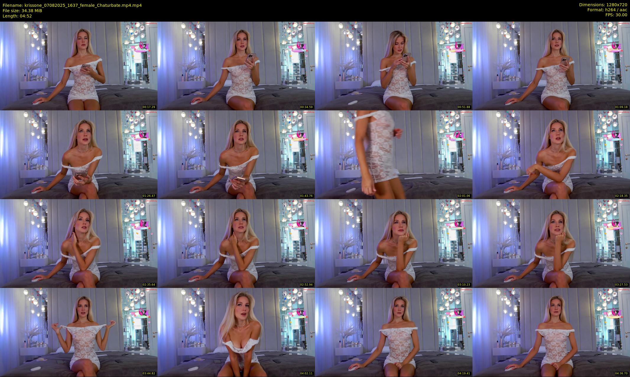krissone — 5 minute Chaturbate female cam show recording, 720p, Aug 7, 2025