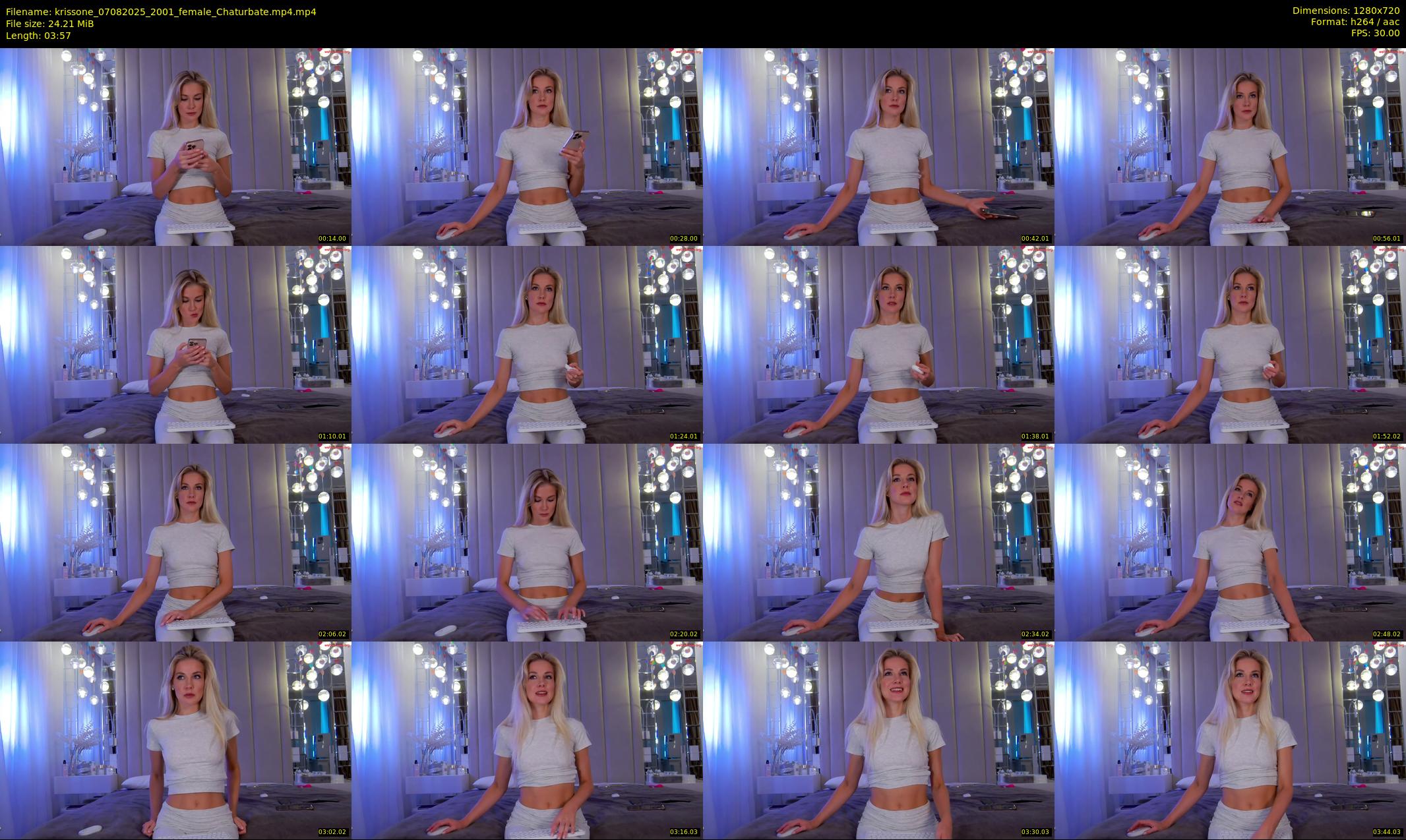 krissone — 4 minute Chaturbate female cam show recording, 720p, Aug 7, 2025