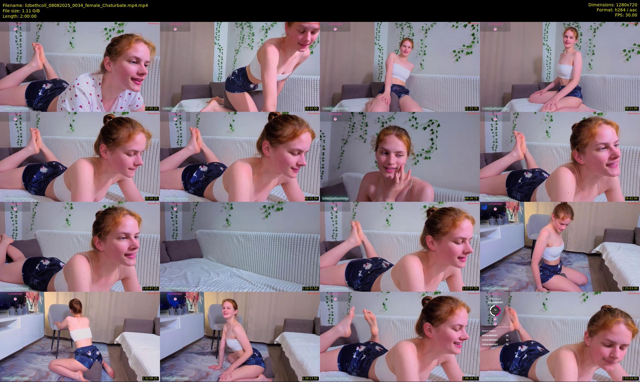 lizbethcoll — 120 minute Chaturbate female cam show recording, 720p, Aug 8, 2025