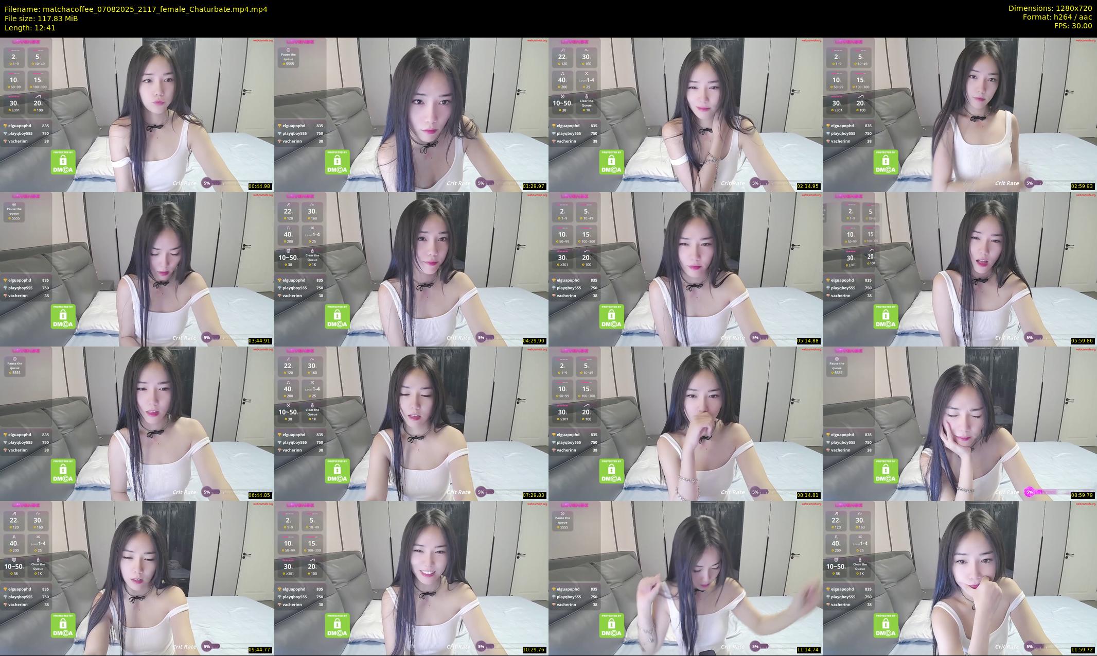 matchacoffee — 13 minute Chaturbate female cam show recording, 720p, Aug 7, 2025