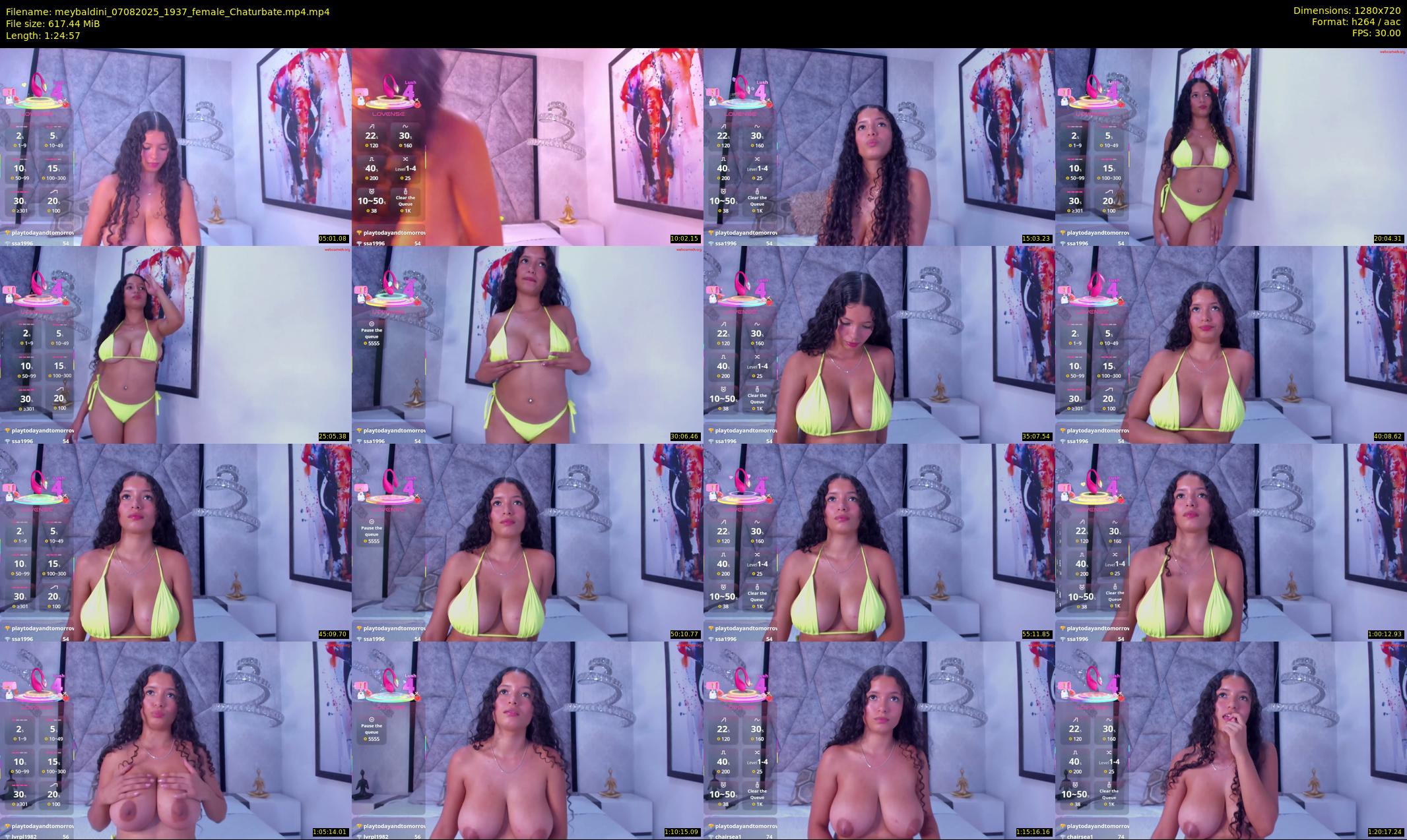 meybaldini — 85 minute Chaturbate female cam show recording, 720p, Aug 7, 2025