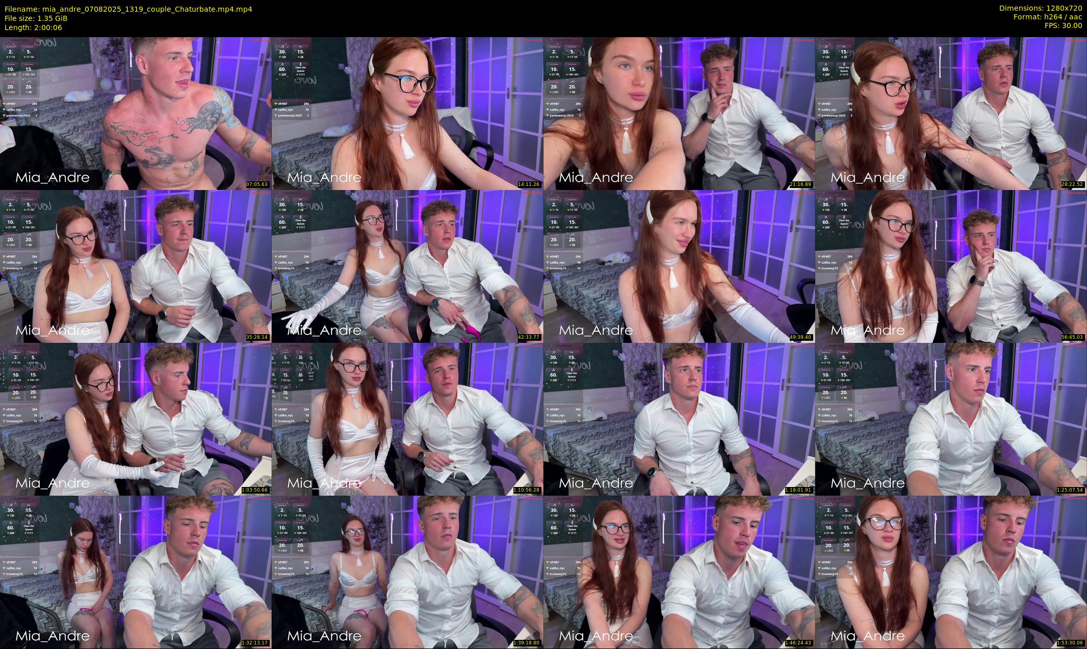 mia_andre — 121 minute Chaturbate couple cam show recording, 720p, Aug 7, 2025