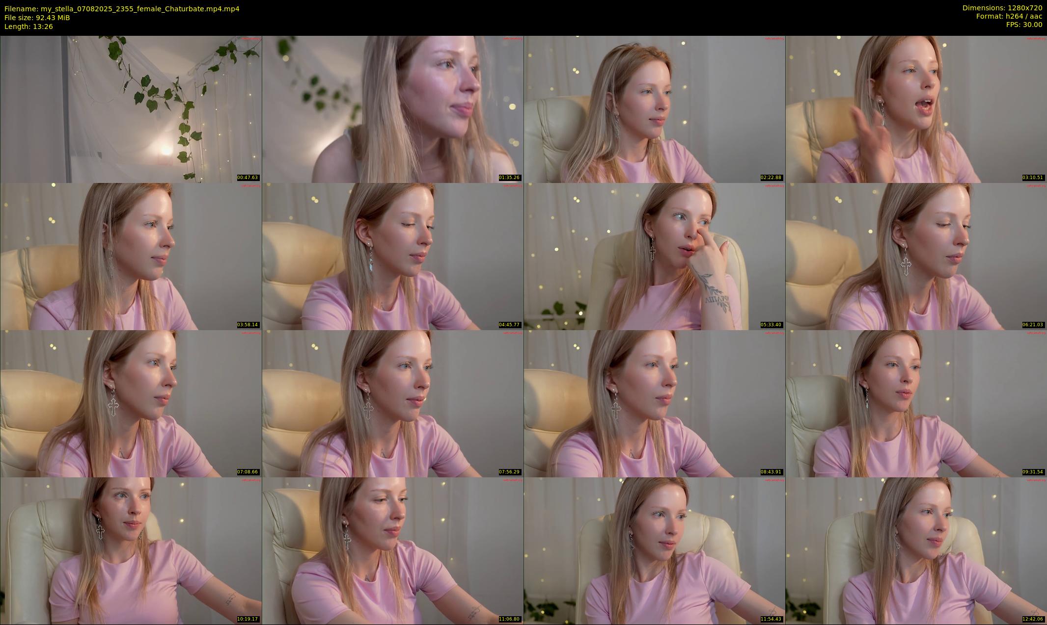 my_stella — 14 minute Chaturbate female cam show recording, 720p, Aug 7, 2025