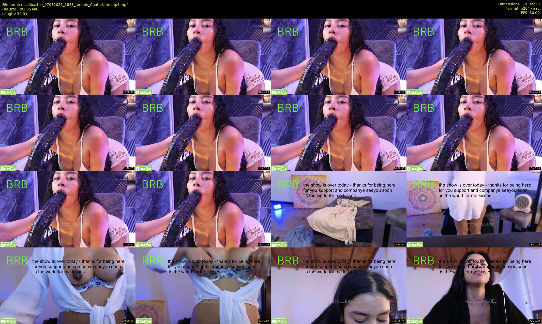 nicollbashel — 40 minute Chaturbate female cam show recording, 720p, Aug 7, 2025