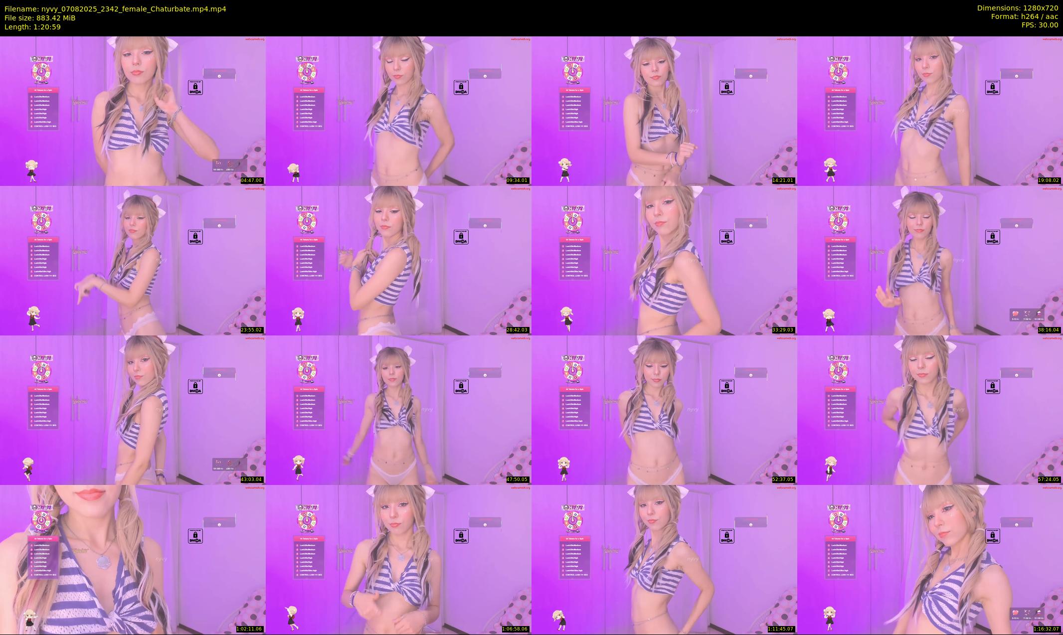nyvy — 81 minute Chaturbate female cam show recording, 720p, Aug 7, 2025