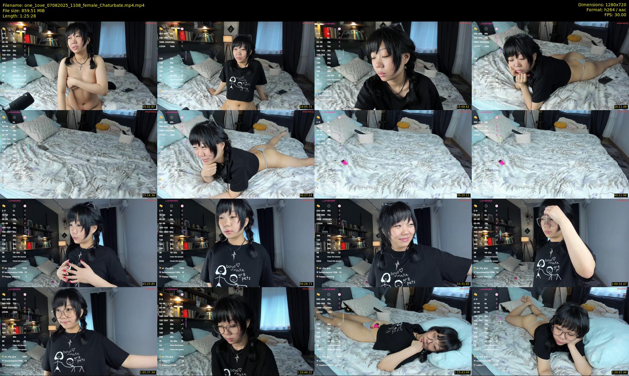 one_1ove — 86 minute Chaturbate female cam show recording, 720p, Aug 7, 2025