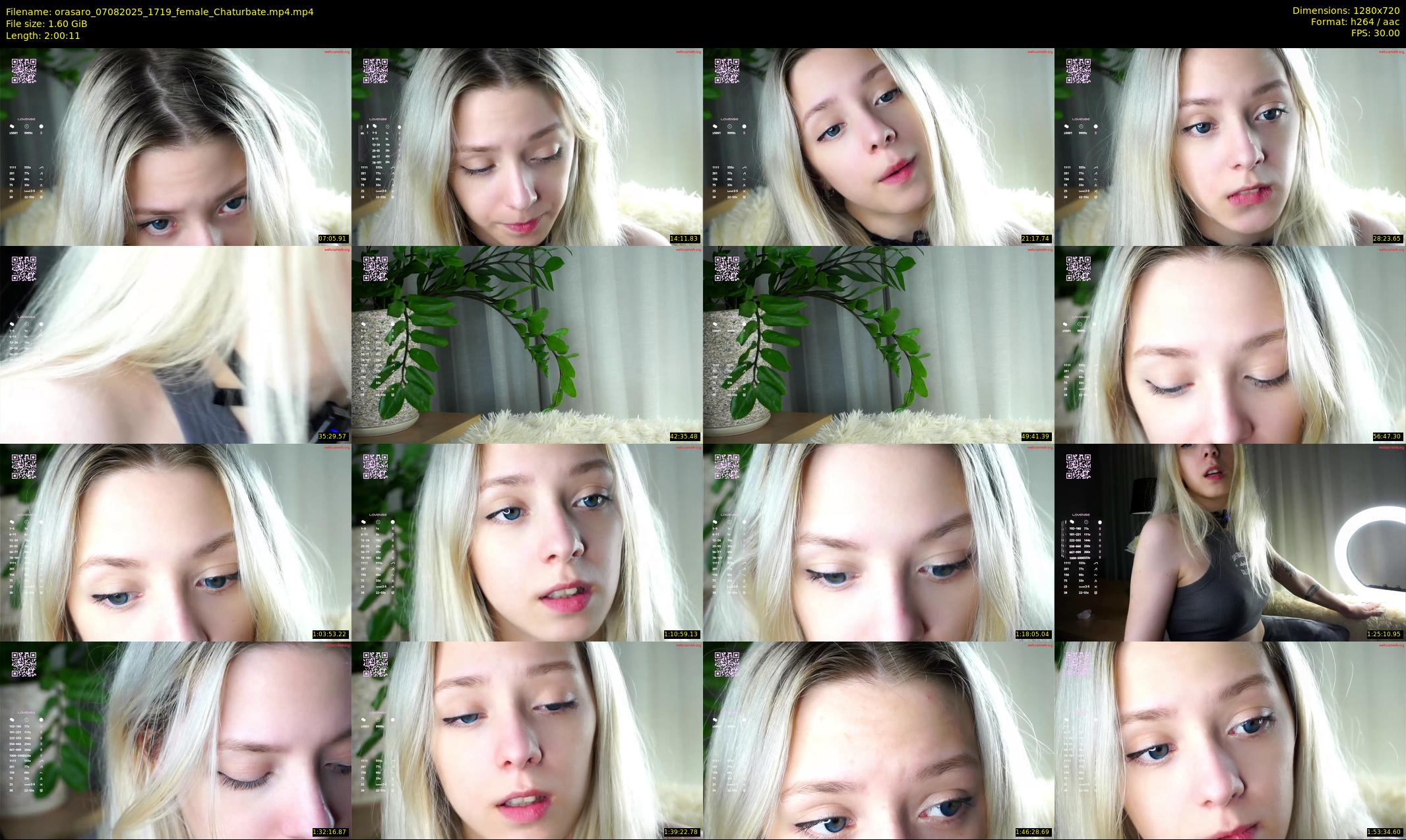 orasaro — 121 minute Chaturbate female cam show recording, 720p, Aug 7, 2025