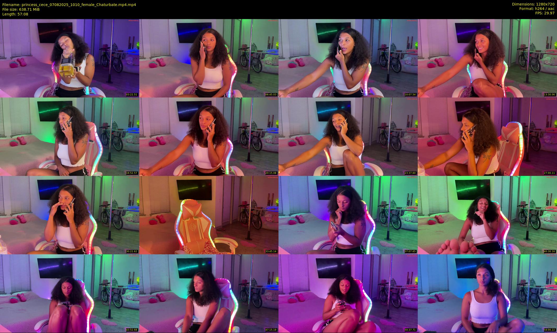 princess_cece — 58 minute Chaturbate female cam show recording, 720p, Aug 7, 2025