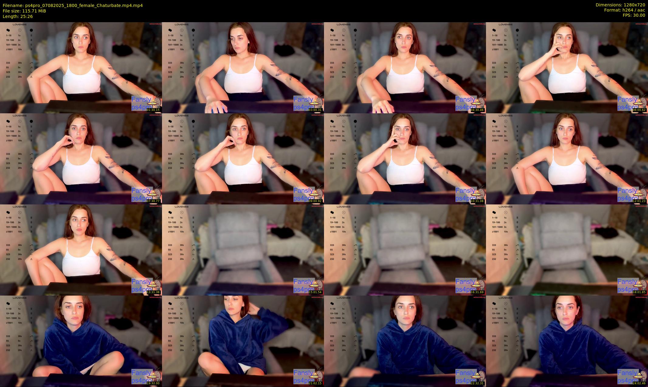 ps4pro — 26 minute Chaturbate female cam show recording, 720p, Aug 7, 2025