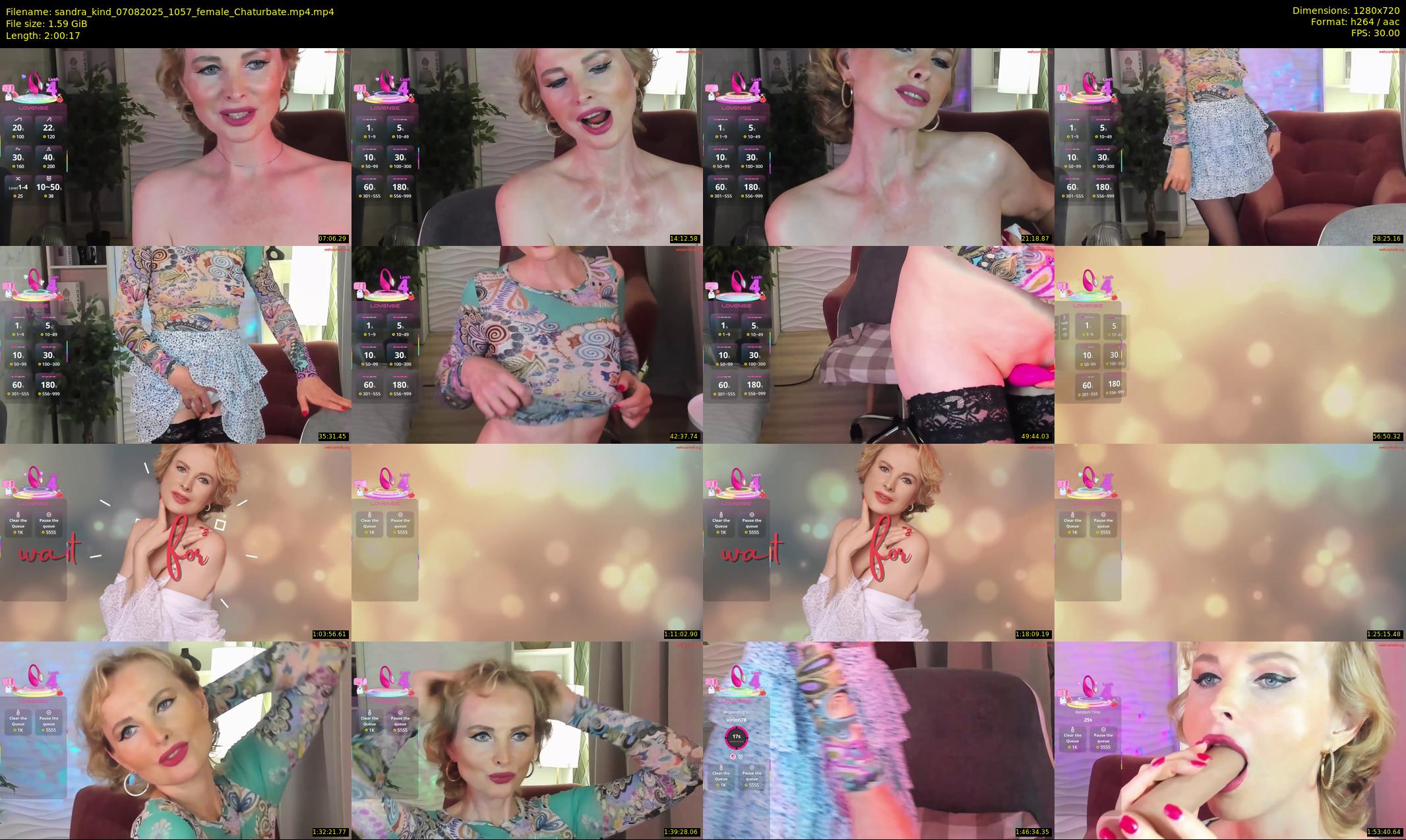 sandra_kind — 121 minute Chaturbate female cam show recording, 720p, Aug 7, 2025
