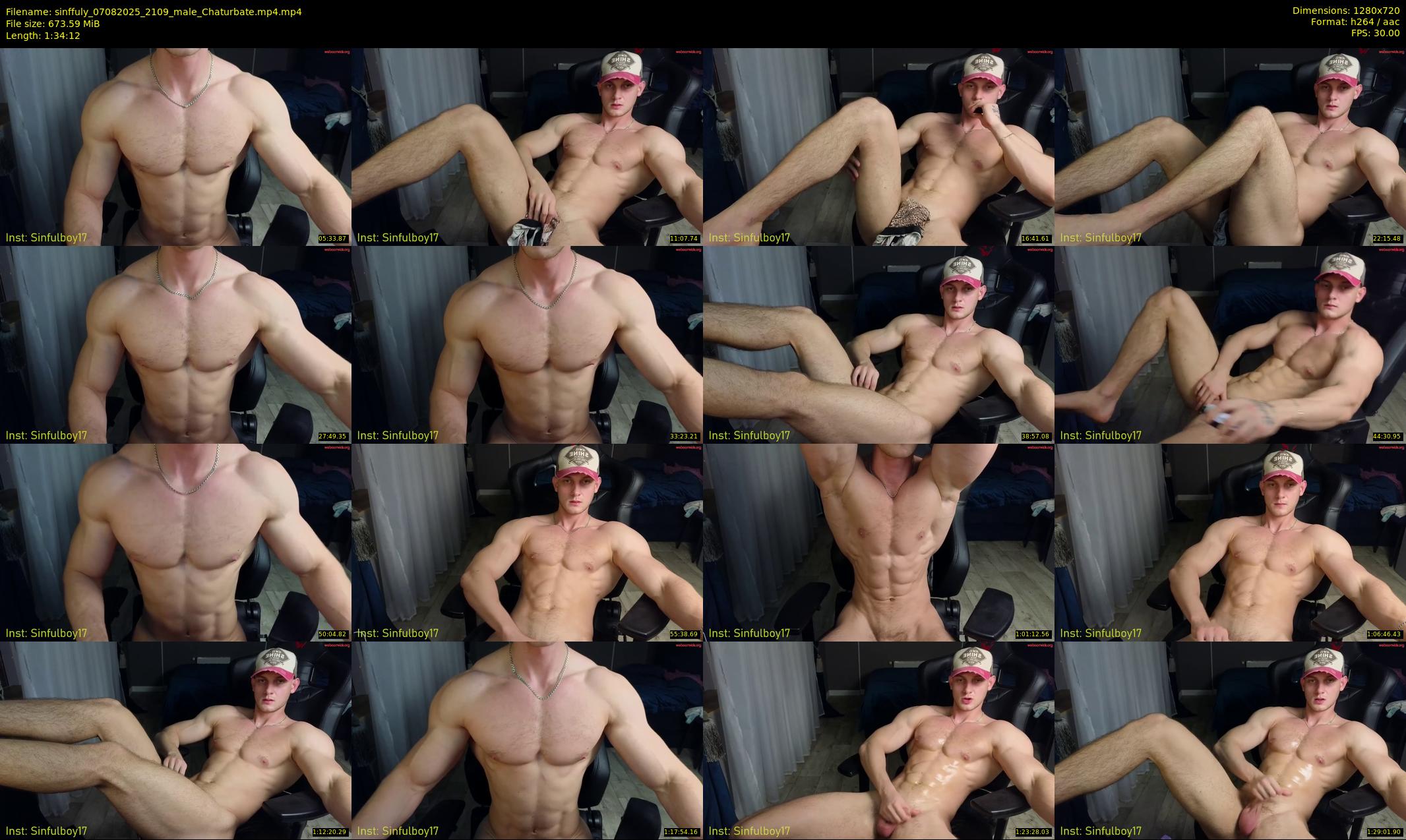 sinffuly — 95 minute Chaturbate male cam show recording, 720p, Aug 7, 2025