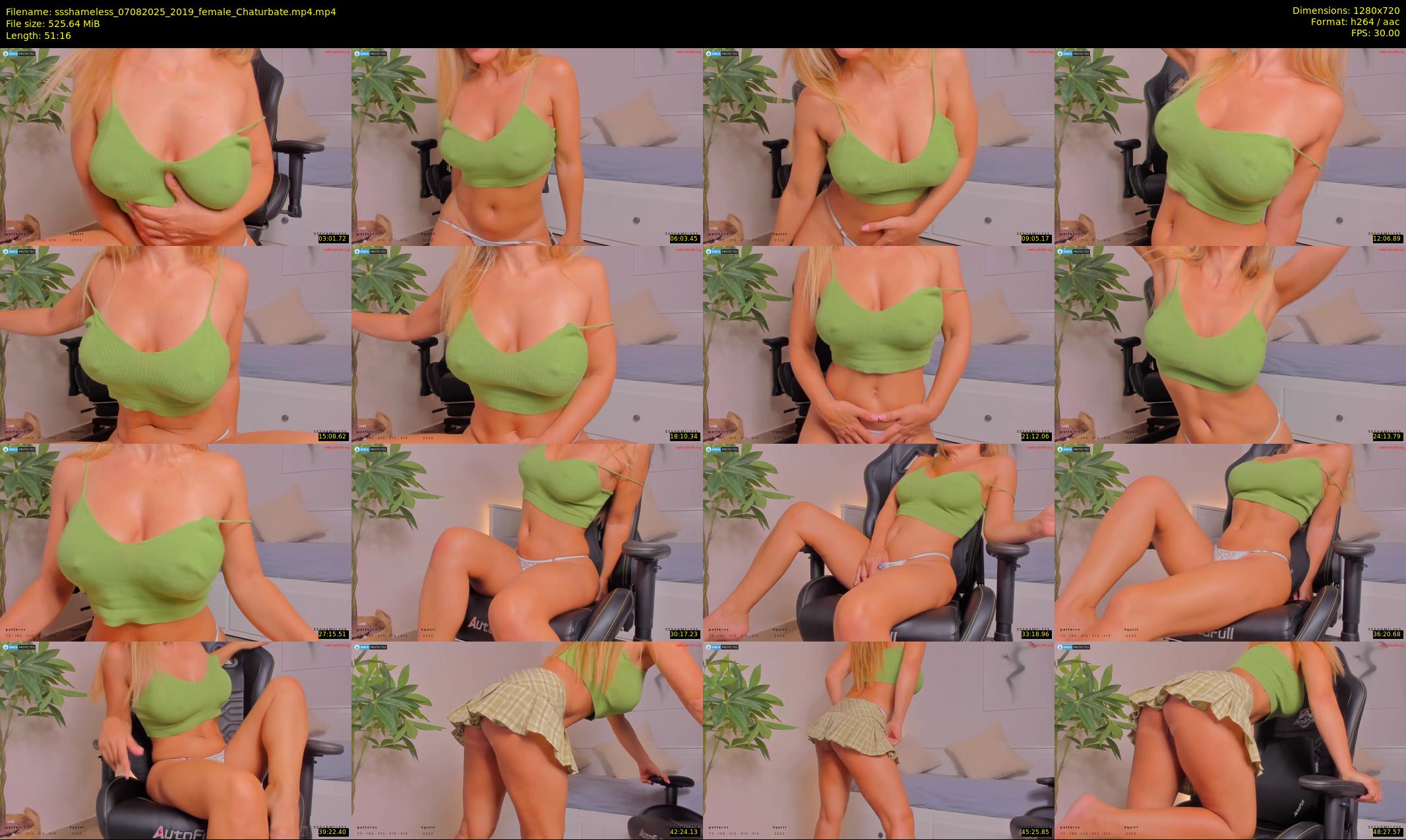 ssshameless — 52 minute Chaturbate female cam show recording, 720p, Aug 7, 2025