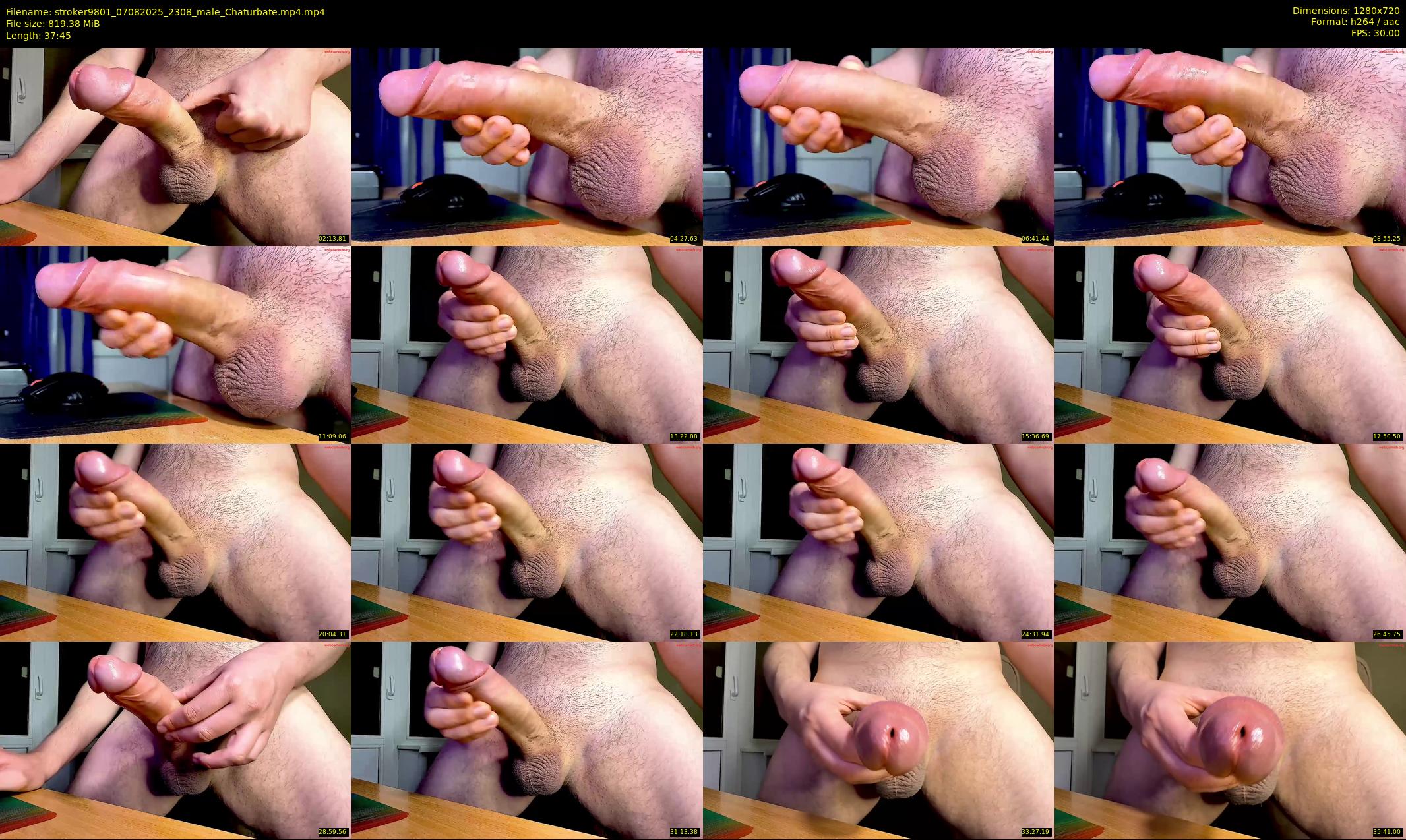 stroker9801 — 38 minute Chaturbate male cam show recording, 720p, Aug 7, 2025