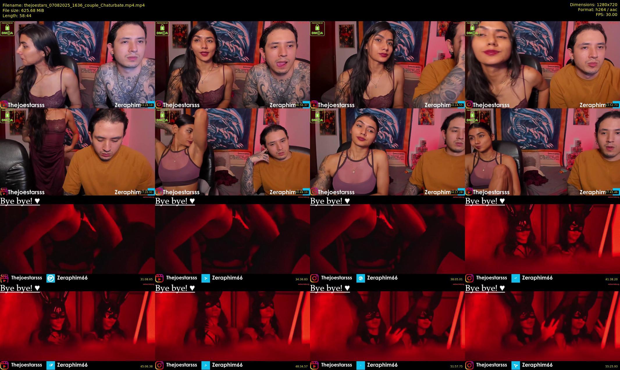 thejoestars — 59 minute Chaturbate couple cam show recording, 720p, Aug 7, 2025