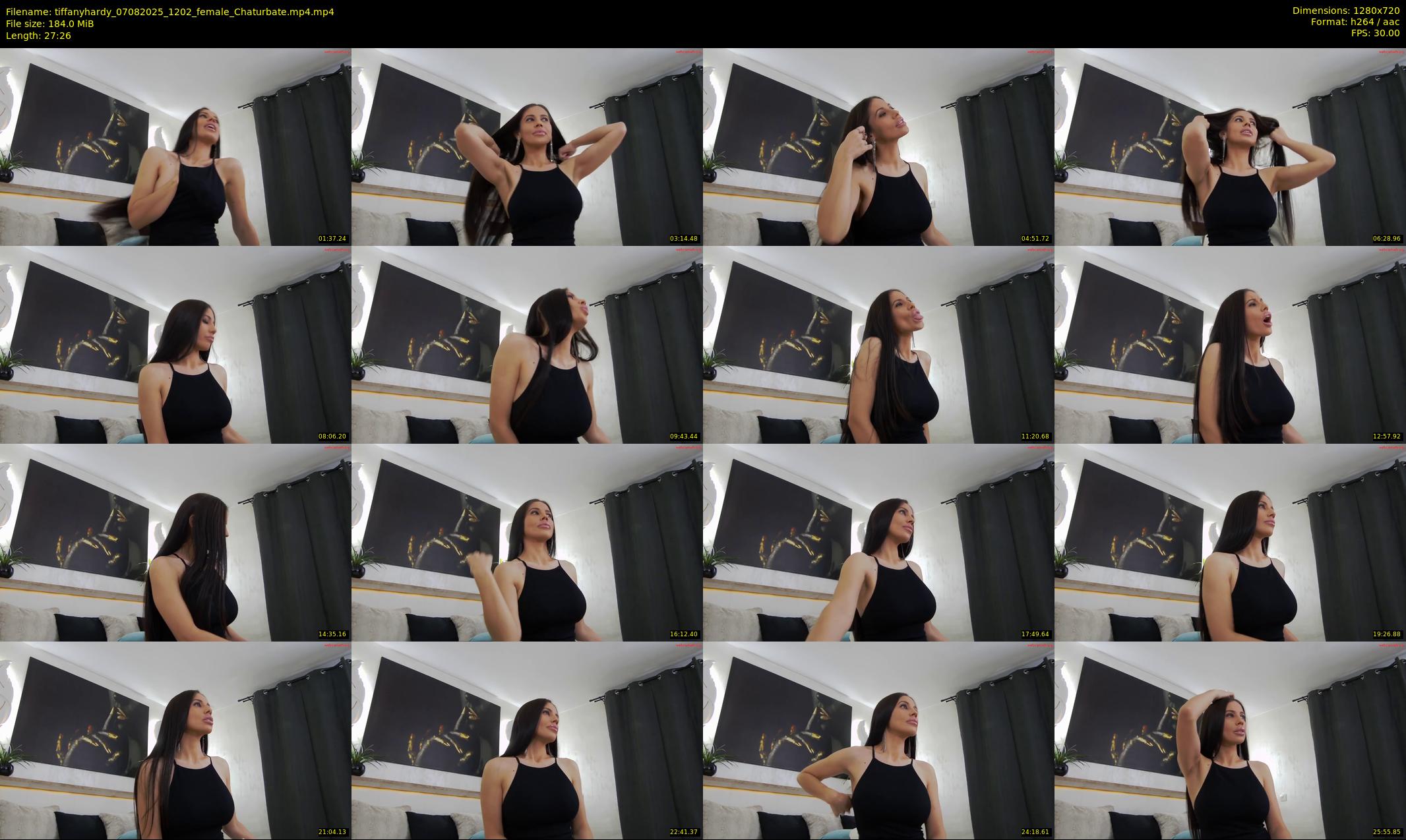 tiffanyhardy — 28 minute Chaturbate female cam show recording, 720p, Aug 7, 2025