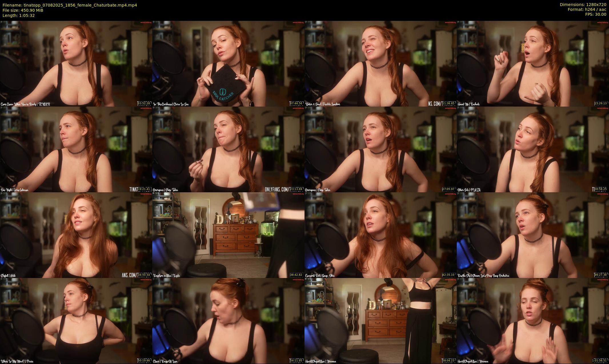 tinatopp — 66 minute Chaturbate female cam show recording, 720p, Aug 7, 2025