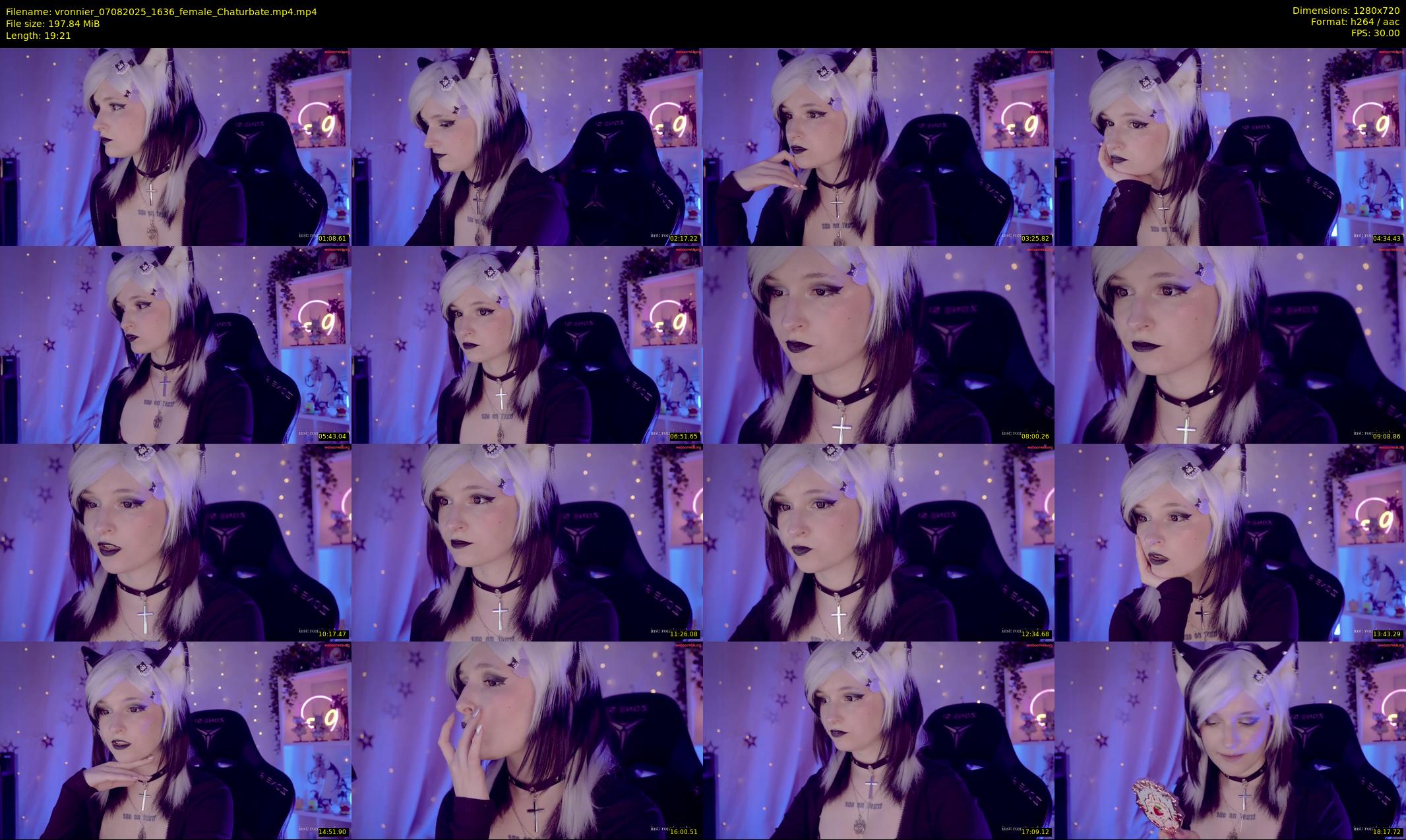 vronnier — 20 minute Chaturbate female cam show recording, 720p, Aug 7, 2025